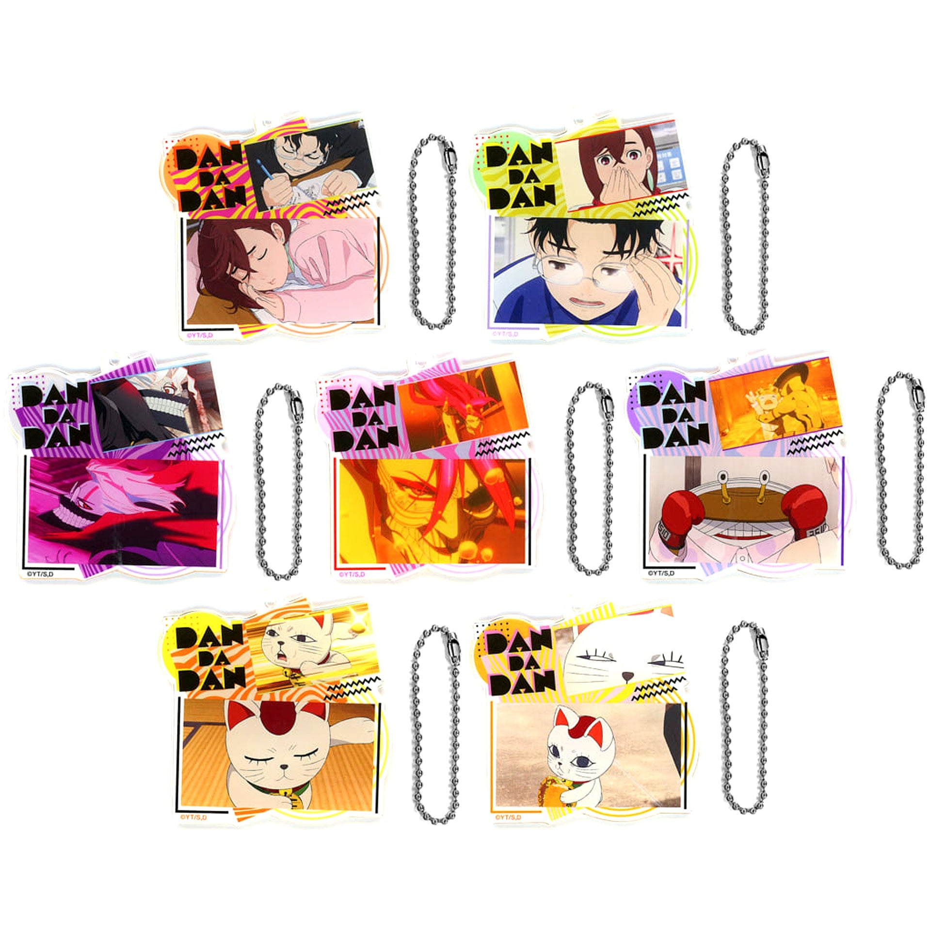 Dandadan Collage Acrylic Keychain Set of 7 [USED]