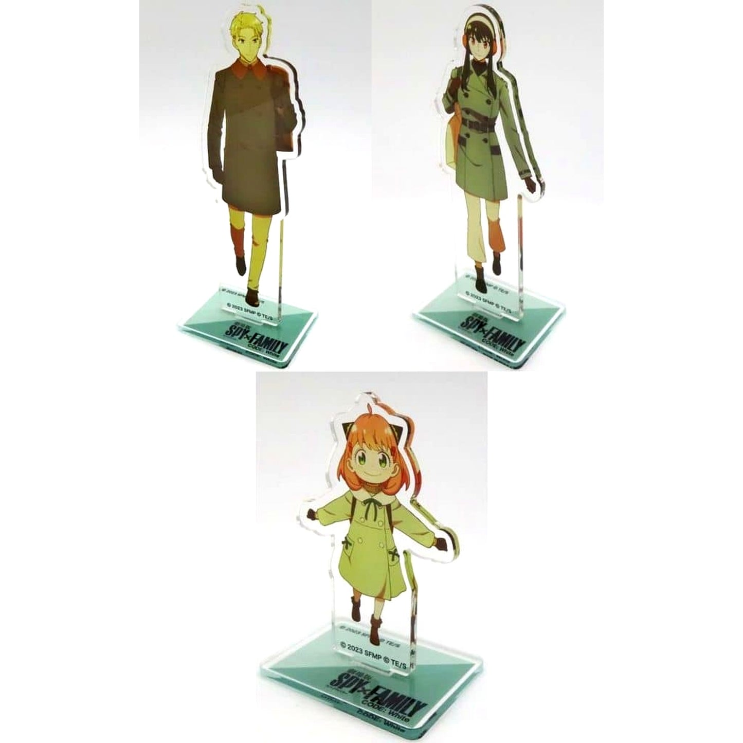 Forger Family SPY x FAMILY CODE: White Original Illustration Acrylic Stand 3-Figure Set Blu-ray and DVD Deluxe Edition Amazon.co.jp Purchase Bonus [USED]
