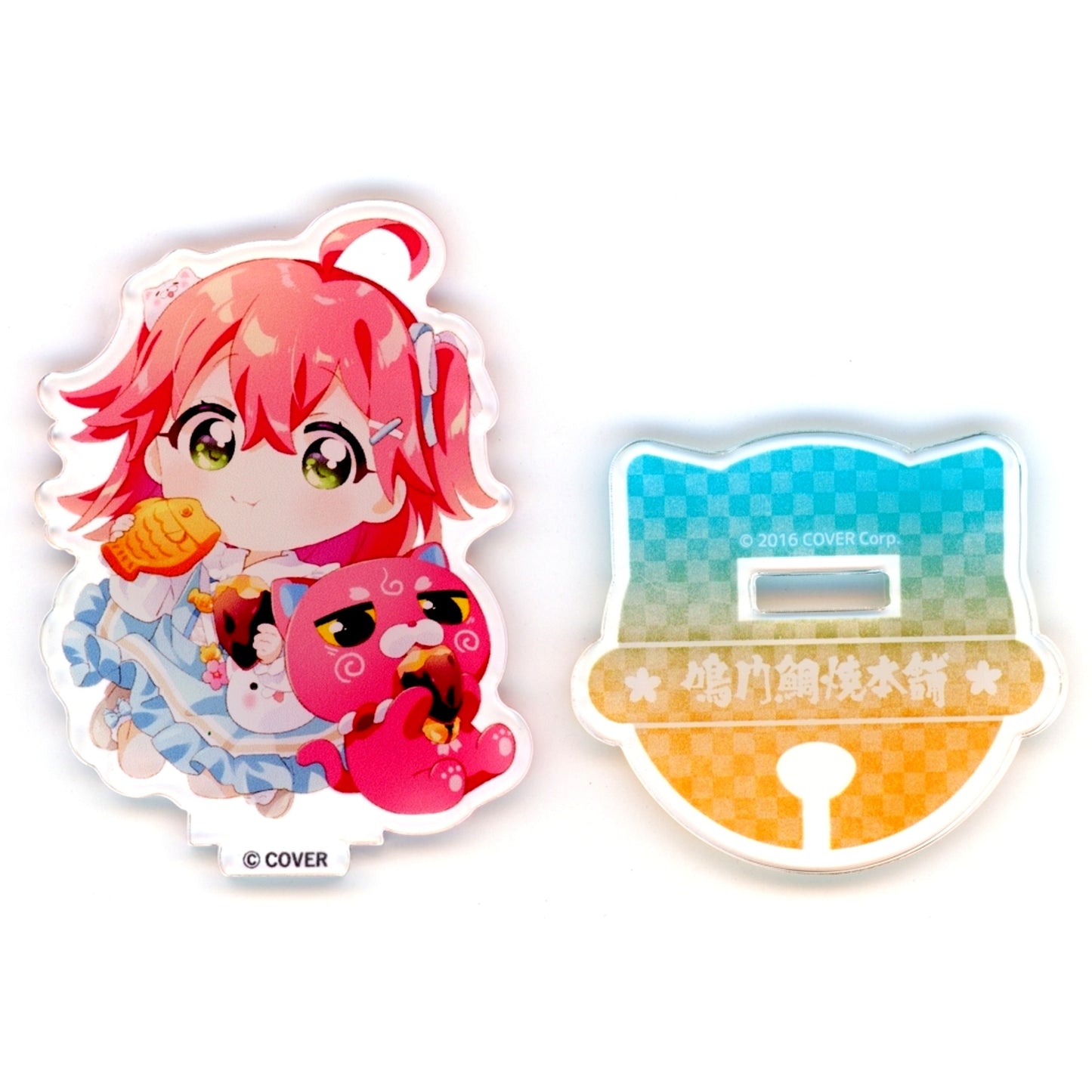 Sakura Miko Going Out Ver. Closed Mouth Trading Acrylic Stand Mini Character Ver. Virtual YouTuber Hololive Sakura Miko x Naruto Taiyaki Honpo Vol. 3 [USED]