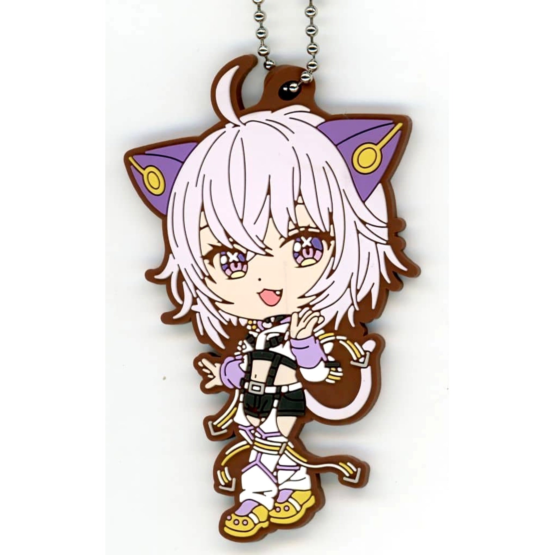 VTuber Hololive Nekomata Okayu Ichiban Kuji Cyberpunk Style Rubber Charm Kyunchara Illustrations Kyunchara Prize [USED]