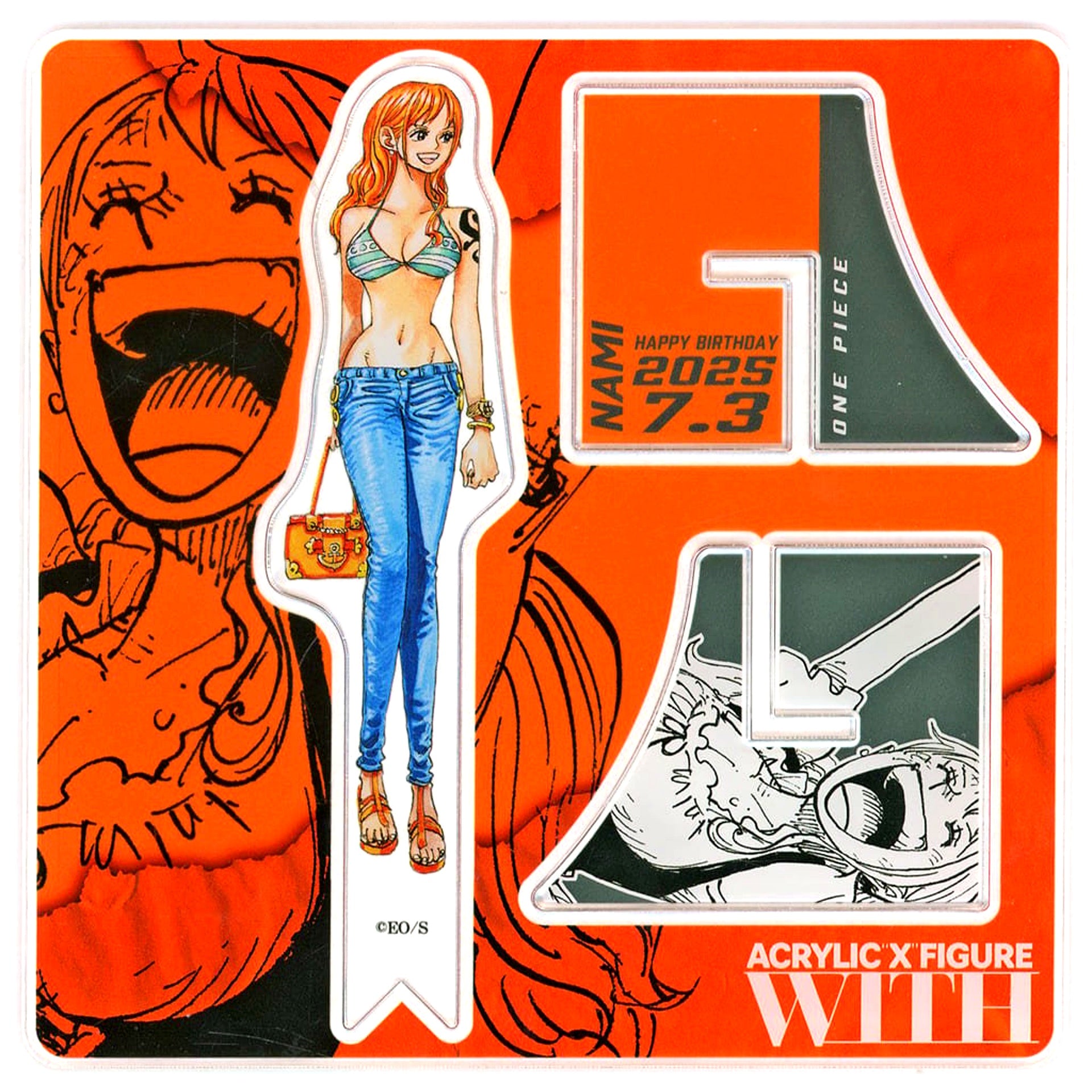 Nami One Piece Birthday Acrylic X Figure with 2025 [USED]