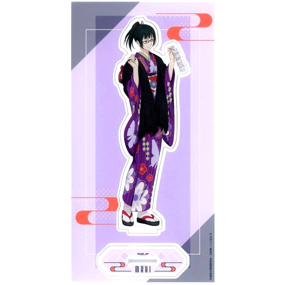 Maru Kuji Jujutsu Kaisen Kimono Style Maki Zenin Acrylic Stand Prize Kichi-4 Acrylic Stands [USED]