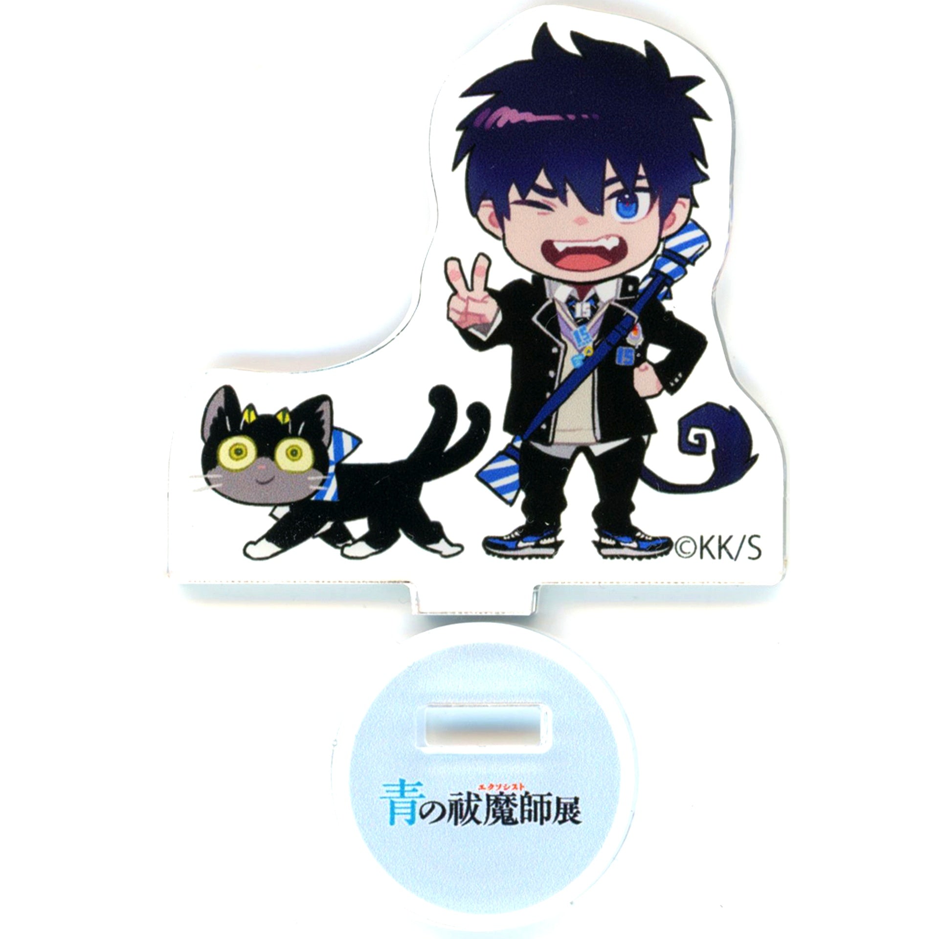 Rin Okumura & Kuro Blue Exorcist Exhibition Acrylic Mini Figure Ex. Vol.1 [USED]