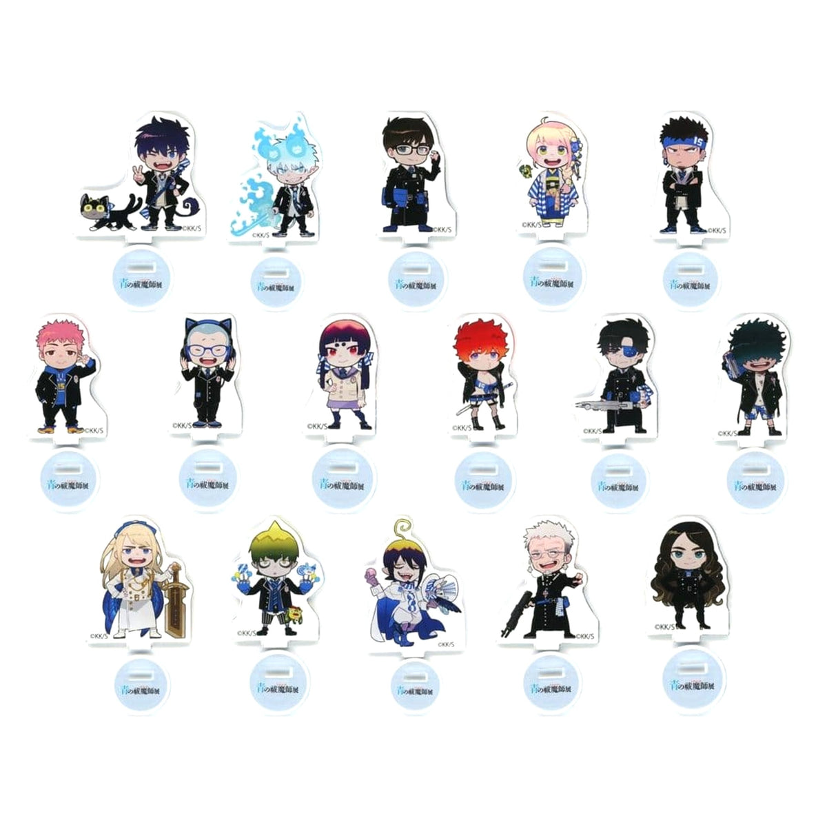 Blue Exorcist Rin Okumura & Others All 16 Types Set Acrylic Mini Figure Ex. Part 1 Blue Exorcist Exhibition Exclusive Acrylic Item [USED]
