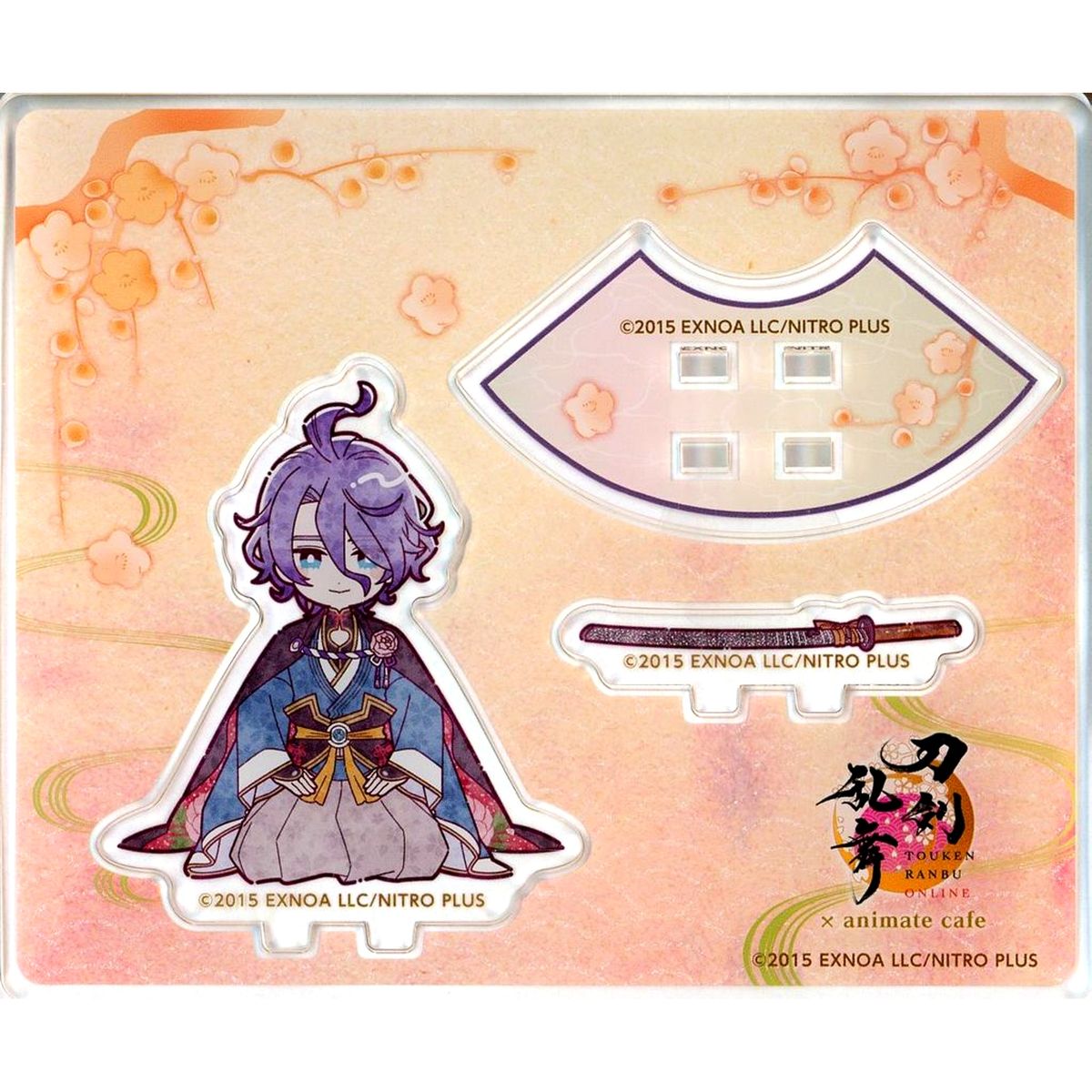 Kasen Kanesada Touken Ranbu ONLINE x animatecafe Kneeling Mini Acrylic Stand 10th Anniversary 2nd Wave [USED]
