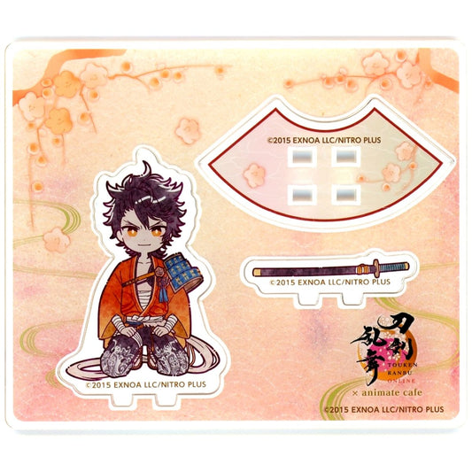 Mutsunokami Yoshiyuki Touken Ranbu ONLINE x animatecafe Kneeling Mini Acrylic Stand 10th Anniversary 2nd Series [USED]
