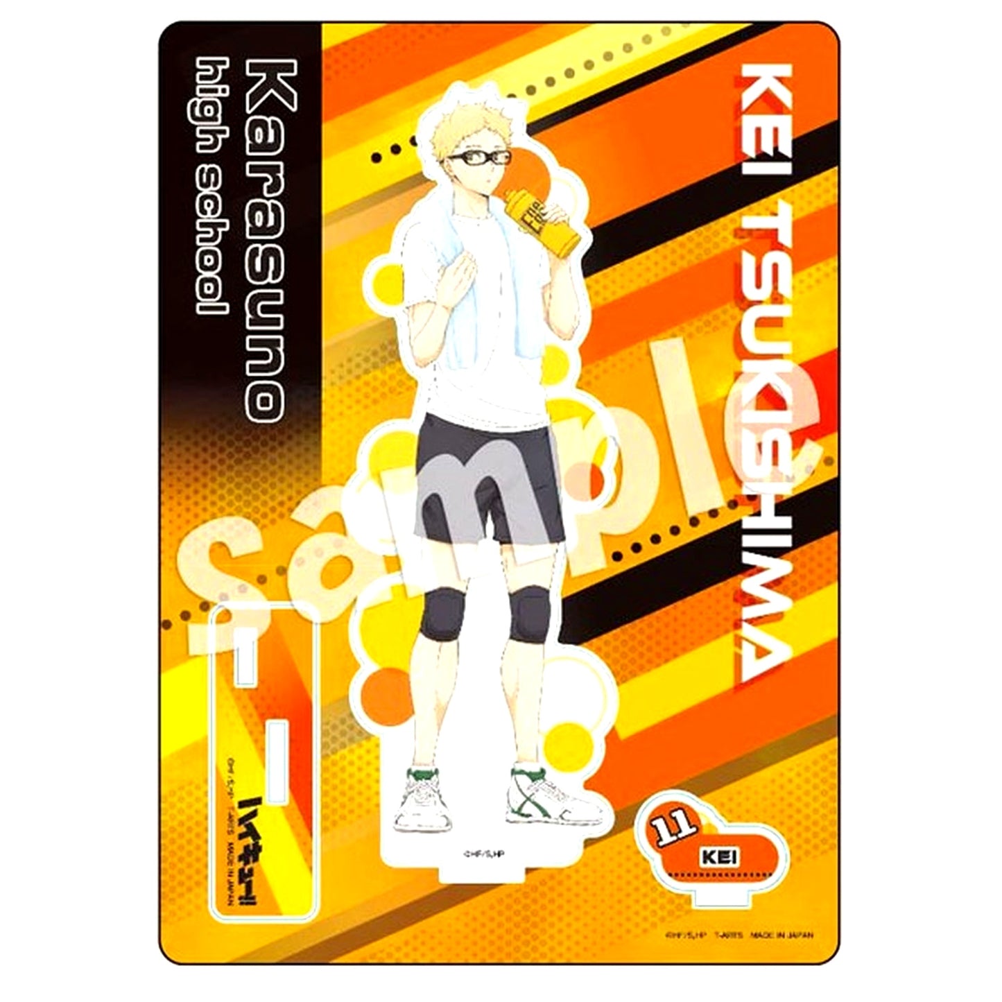 Kei Tsukishima TRAINING MENU Acrylic Stand Plate Haikyu!! [USED]