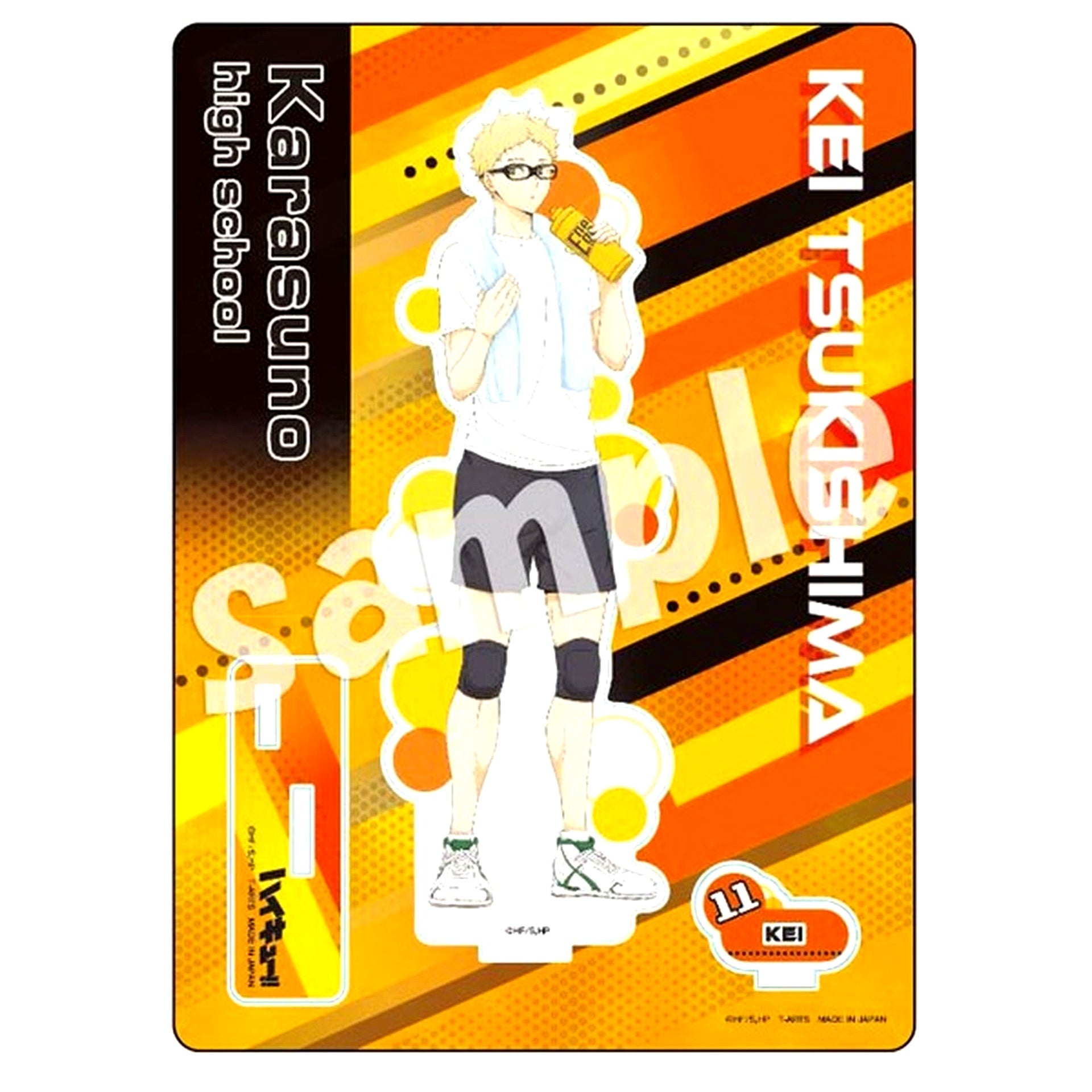 Kei Tsukishima TRAINING MENU Acrylic Stand Plate Haikyu!! [USED]