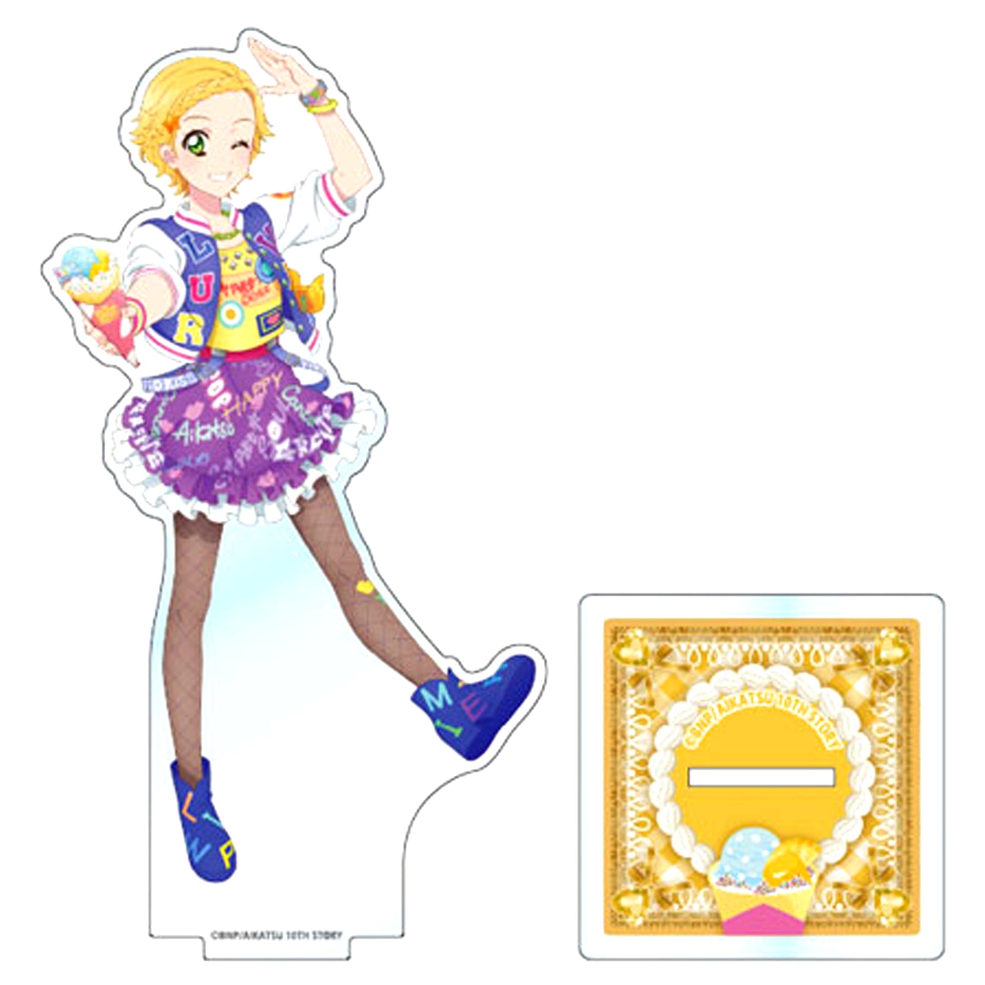 Hinaki Shinjo Illustration Acrylic Stand Aikatsu! Akari Generation x Marion Crepes [USED]