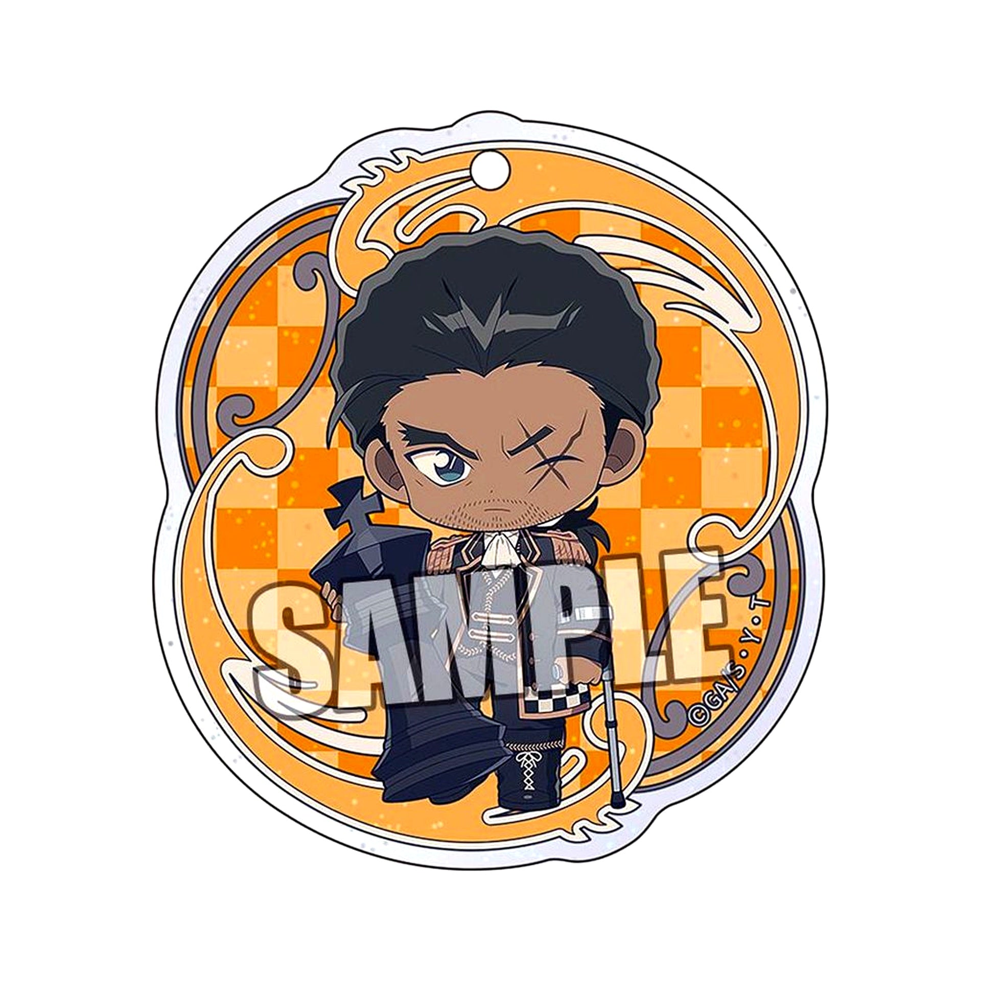 Kansuke Yamato Detective Conan Trading Glitter Acrylic Keychain Chess Ver. [USED]