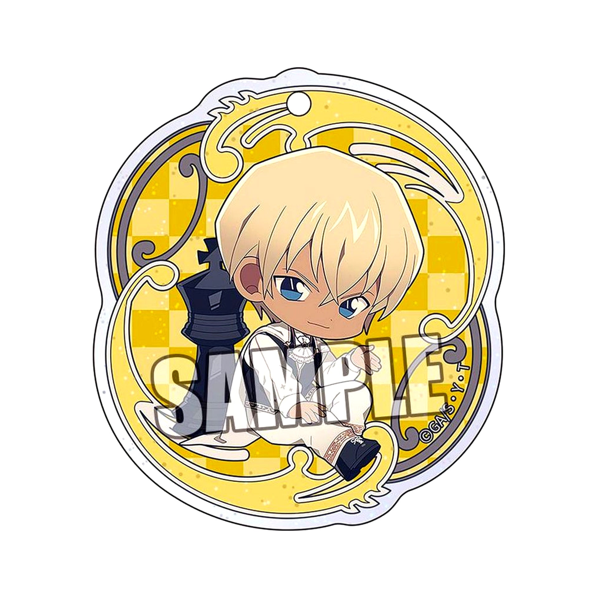 Toru Amuro Detective Conan Trading Glitter Acrylic Keychain Chess Ver. [USED]