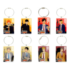 Set of 8 Haikyu!! Fly! To the Top of the Nation! Trading Square Acrylic Keychain [USED]