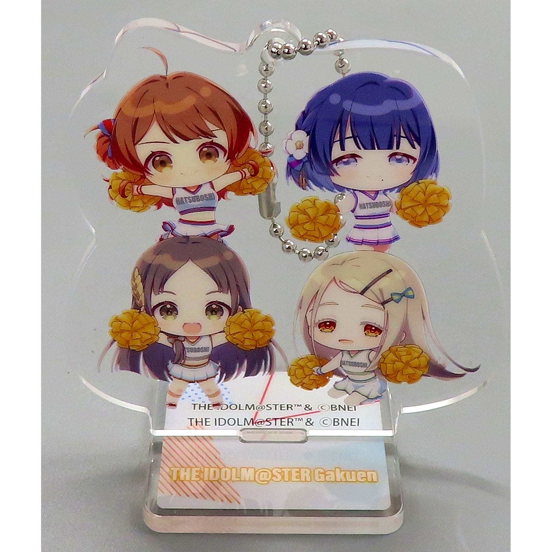 China Kuramoto & Hiro Shinosawa & Ume Hanami & Misuzu Hataya B-5 Prize Gakuen Idolmaster Kotobukiya Kuji CHEERFUL! Acrylic Stand Keychain [USED]