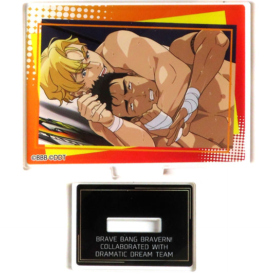 Isami Ao & Lewis Smith Back Choke Trading Acrylic Stand Brave Bang Bravern! x DDT Pro Wrestling POP UP STORE [USED]