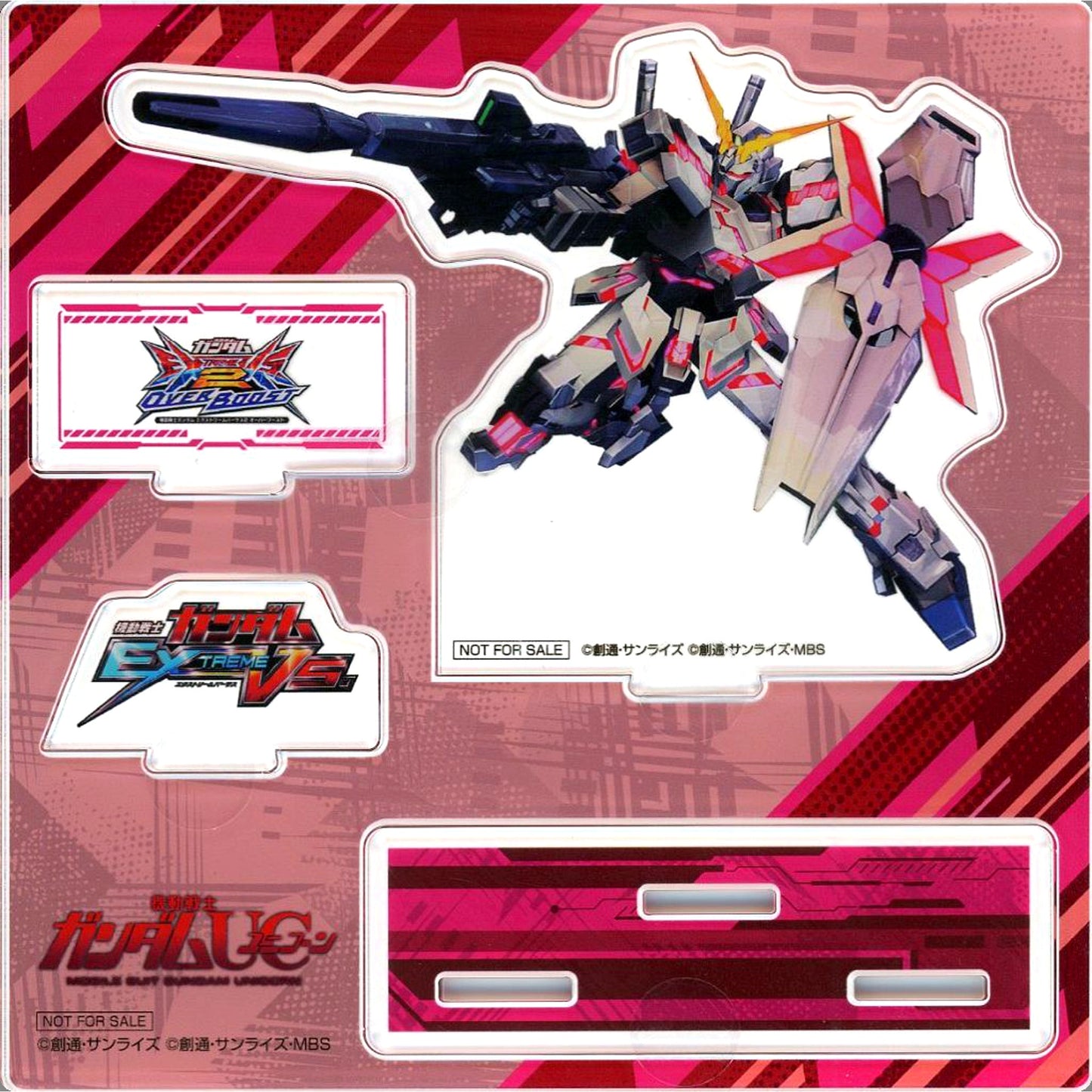 Unicorn Gundam EXVS. Original Acrylic Stand Point Exchange Prize Mobile Suit Gundam EXVS.2 OVER BOOST EXVS. 15th PLAY CAMPAIGN [USED]