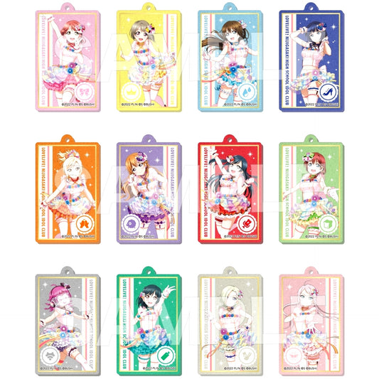Set of 12 Love Live! Nijigasaki High School Idol Club Metallic Acrylic Keychain A [USED]