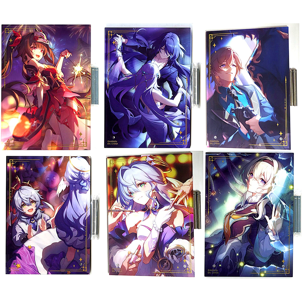Set of 6 Vol.2 D Prize China Limited Honkai: Star Rail Acrylic Board Ichiban Kuji [USED]