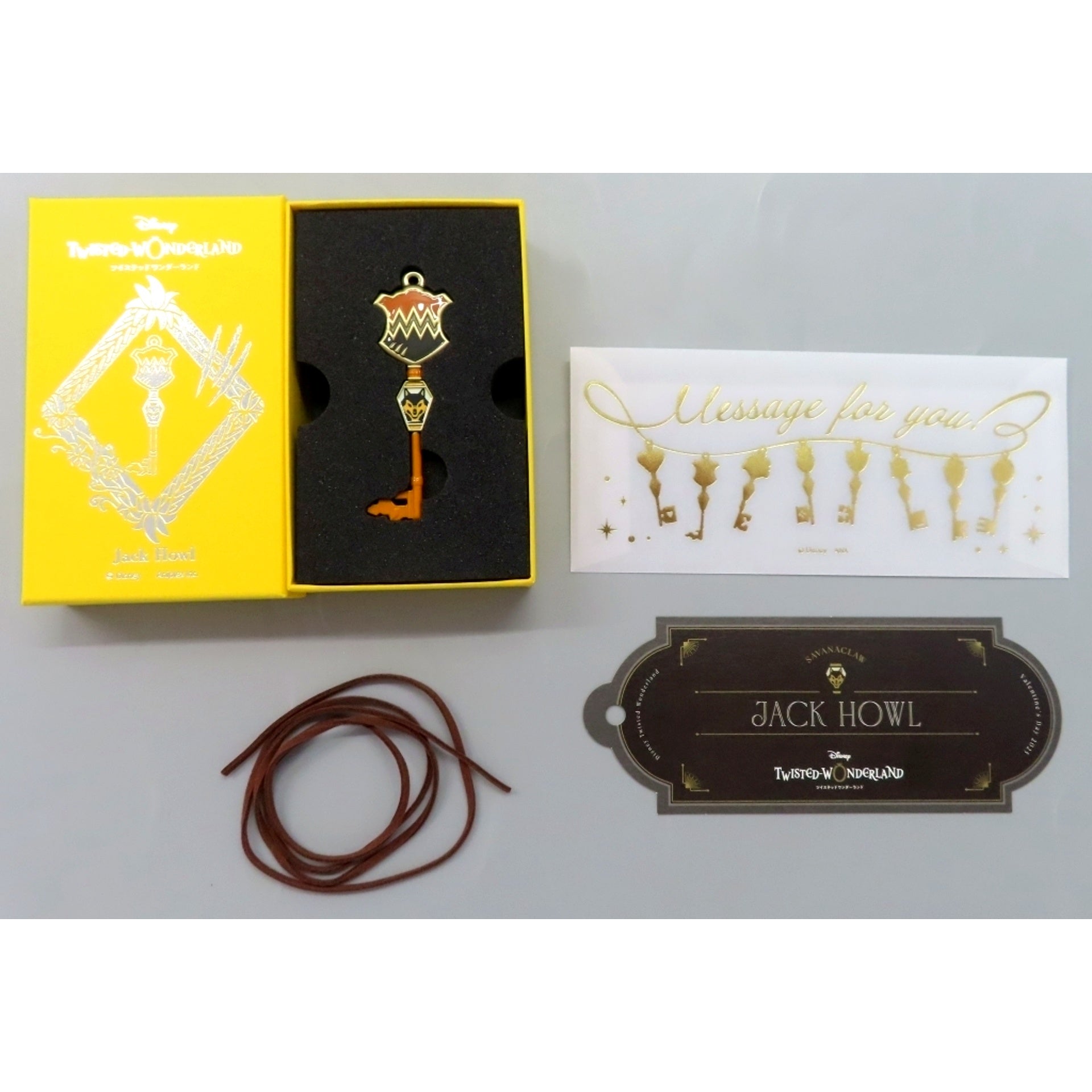 Jack Howl Disney Twisted-Wonderland 4YOU KEY Charm with Message Card Valentine's Day Gift 2025 [USED]