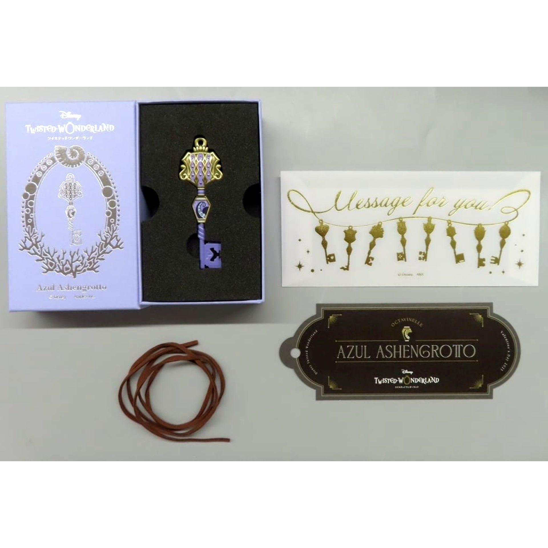 Azul Ashengrotto Disney Twisted-Wonderland 4YOU KEY Charm with Message Card Valentine's Day Gift 2025 [USED]