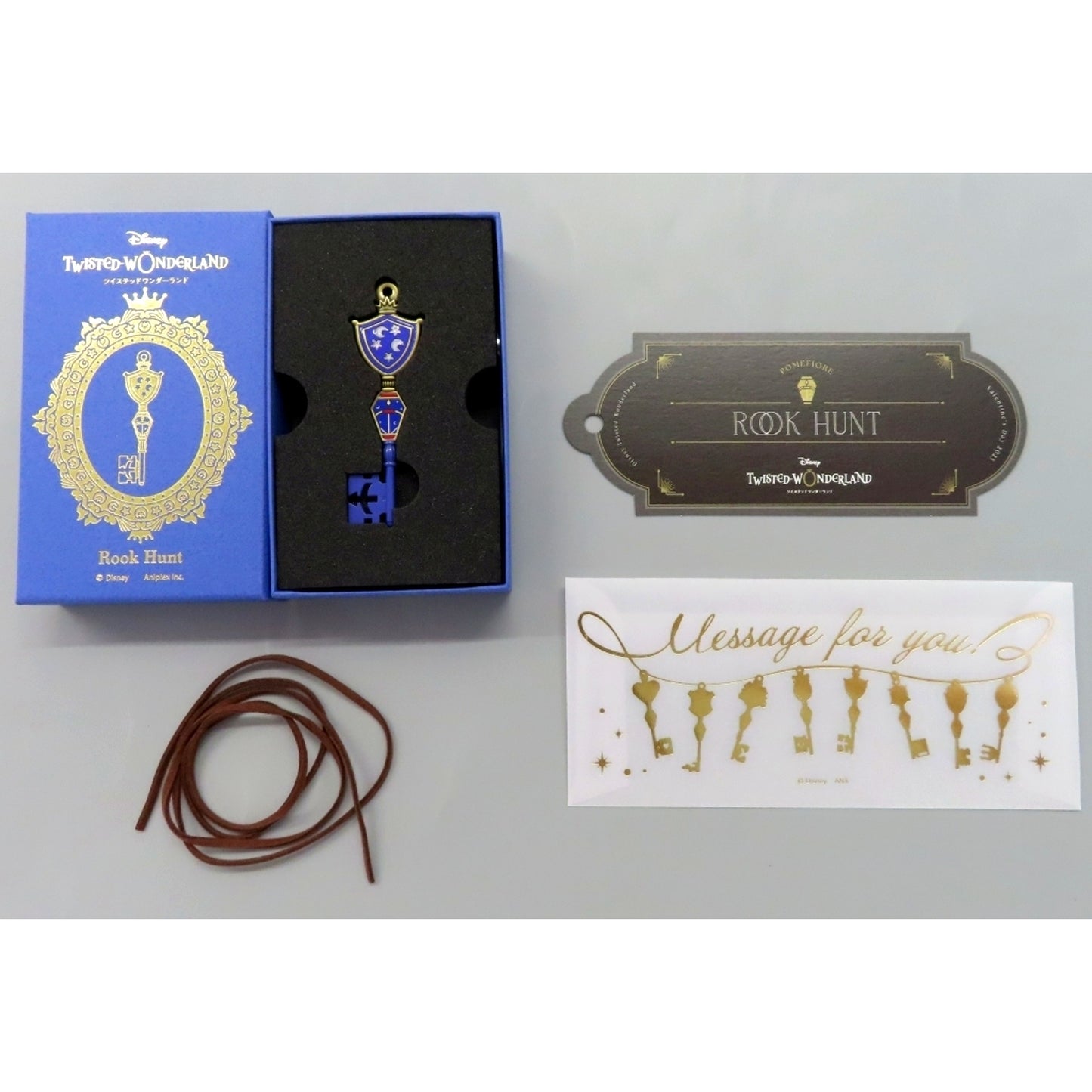 Rook Hunt Disney Twisted-Wonderland 4YOU KEY Charm with Message Card Valentine's Day Gift 2025 [USED]
