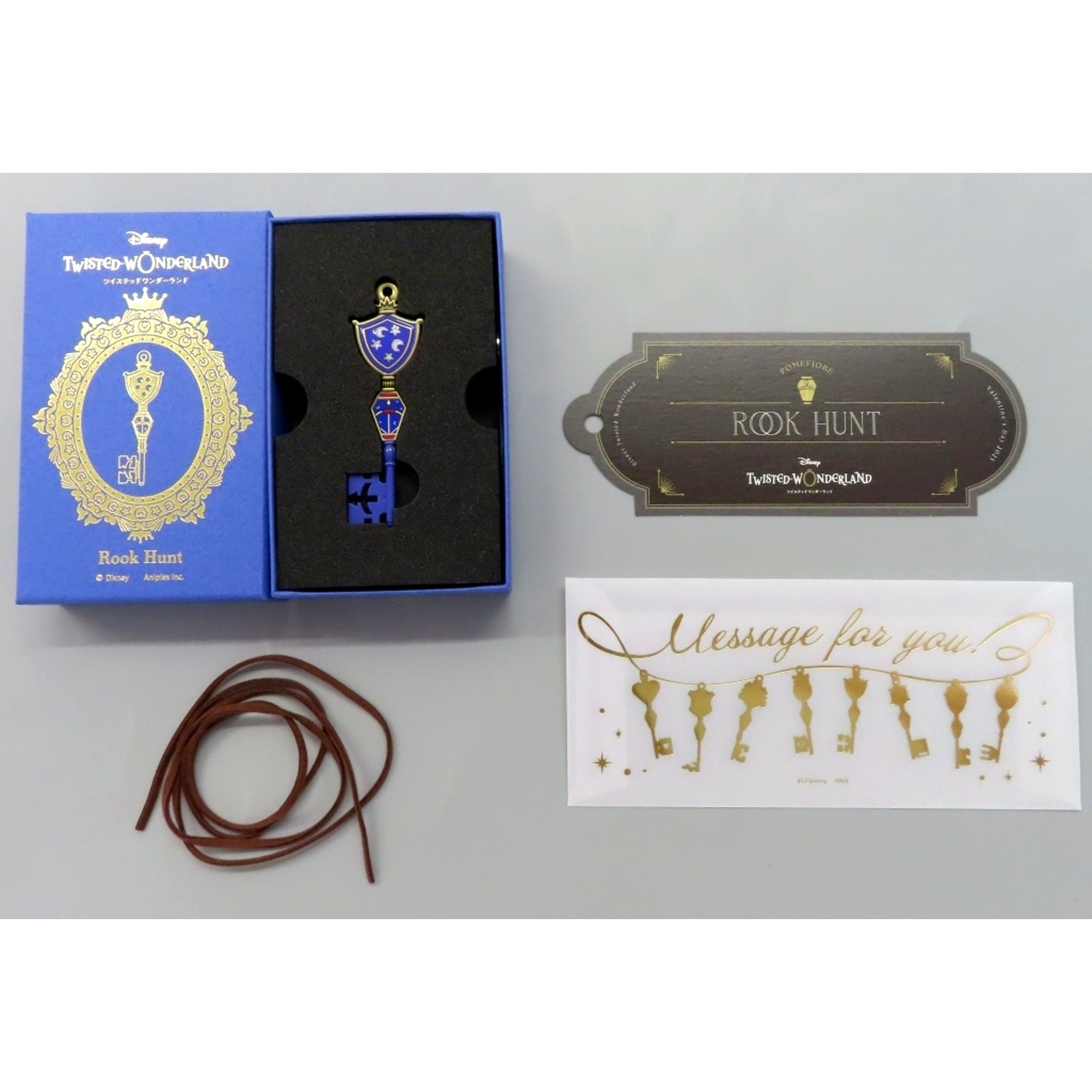 Rook Hunt Disney Twisted-Wonderland 4YOU KEY Charm with Message Card Valentine's Day Gift 2025 [USED]