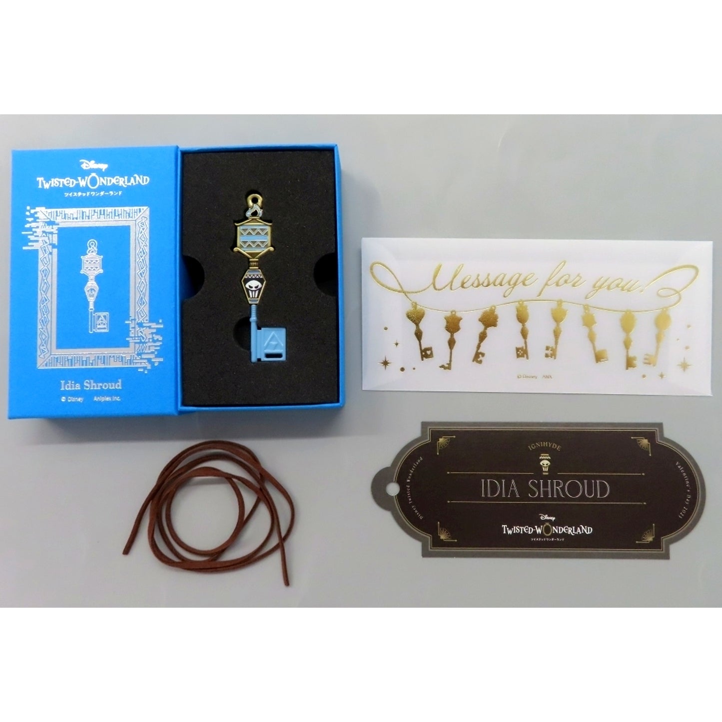Idia Shroud Disney Twisted-Wonderland 4YOU KEY Charm with Message Card Valentine's Day Gift 2025 [USED]