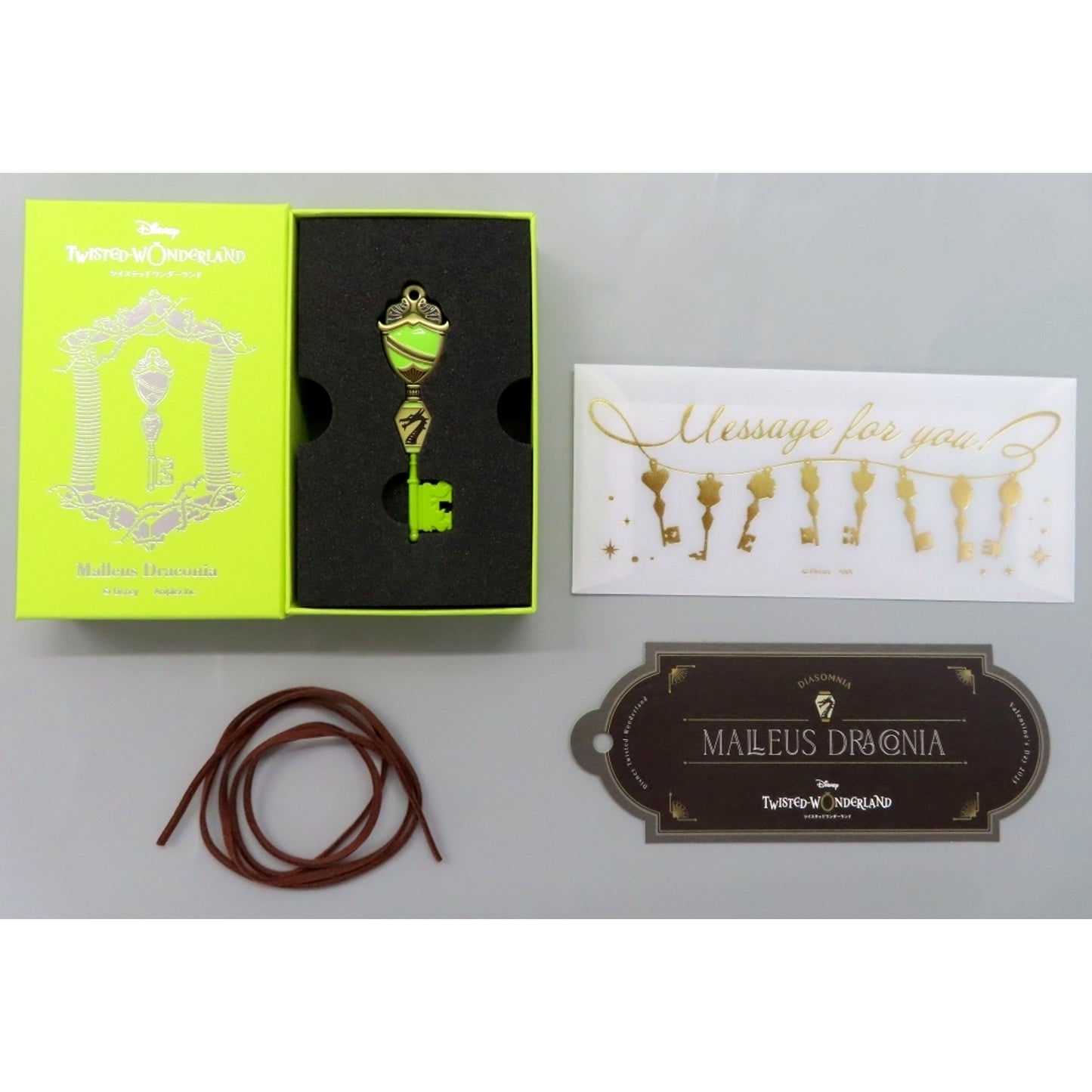 Malleus Draconia Disney Twisted-Wonderland 4YOU KEY Charm with Message Card Valentine's Day Gift 2025 [USED]