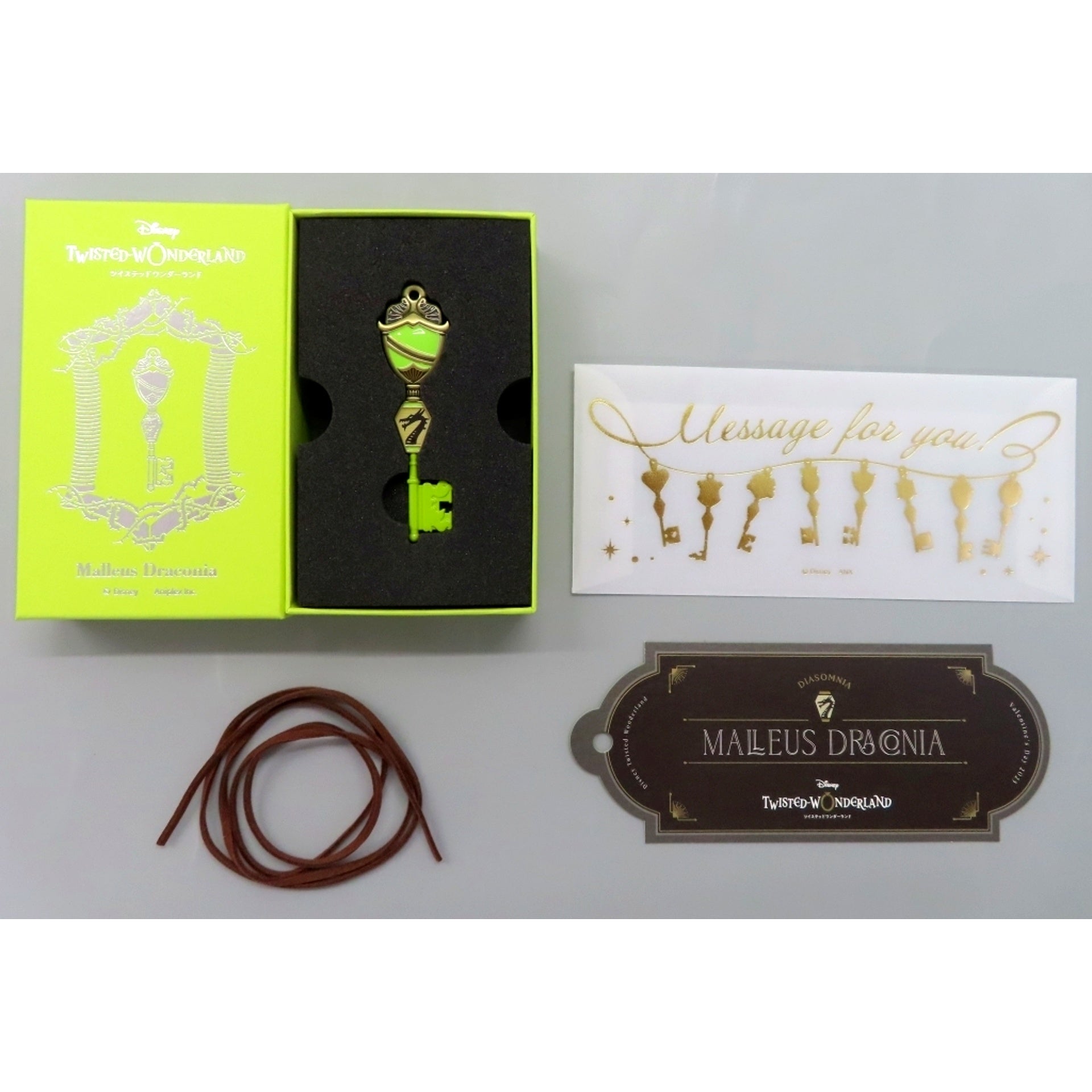 Malleus Draconia Disney Twisted-Wonderland 4YOU KEY Charm with Message Card Valentine's Day Gift 2025 [USED]