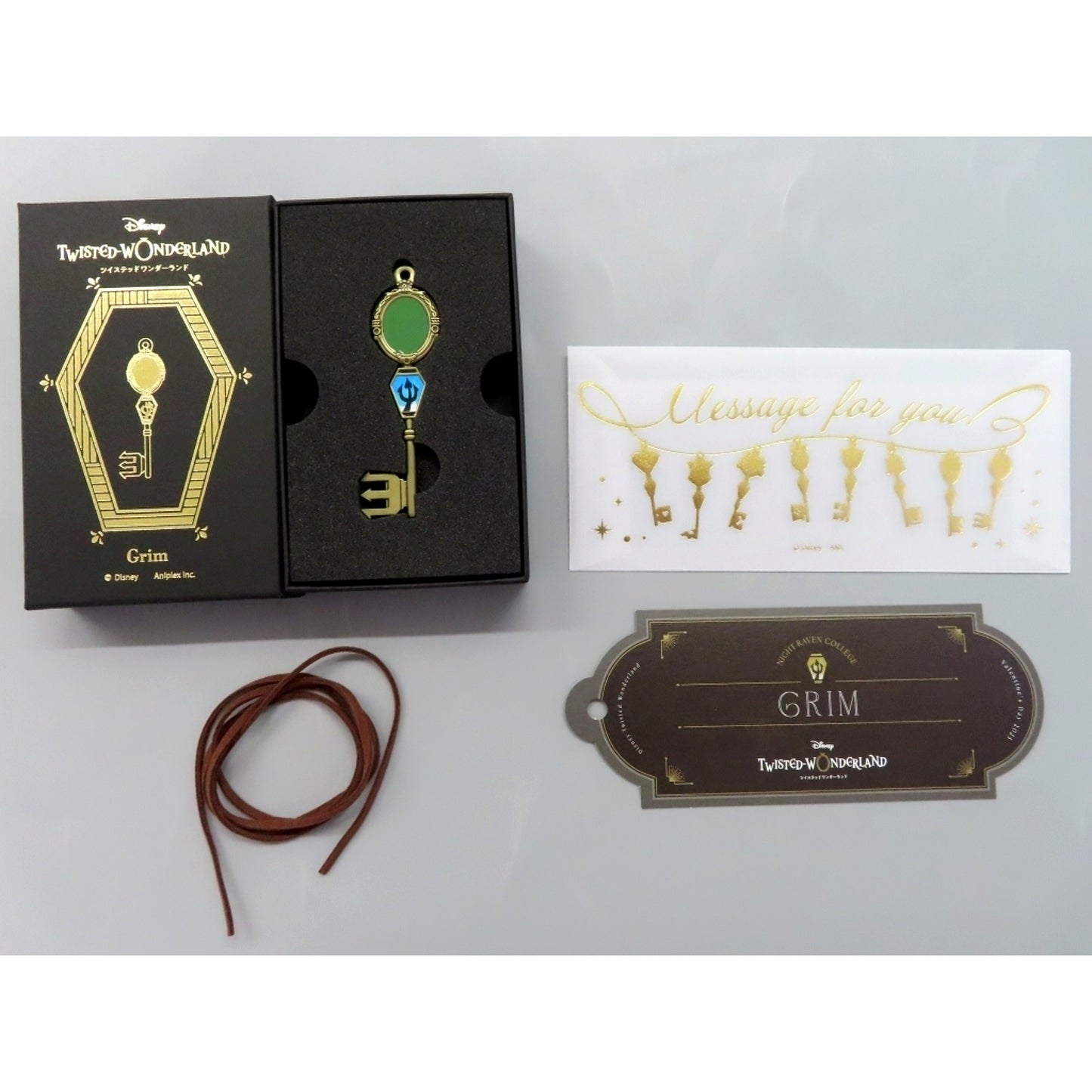 Grim Disney Twisted-Wonderland 4YOU KEY Charm with Message Card Valentine's Day Gift 2025 [USED]