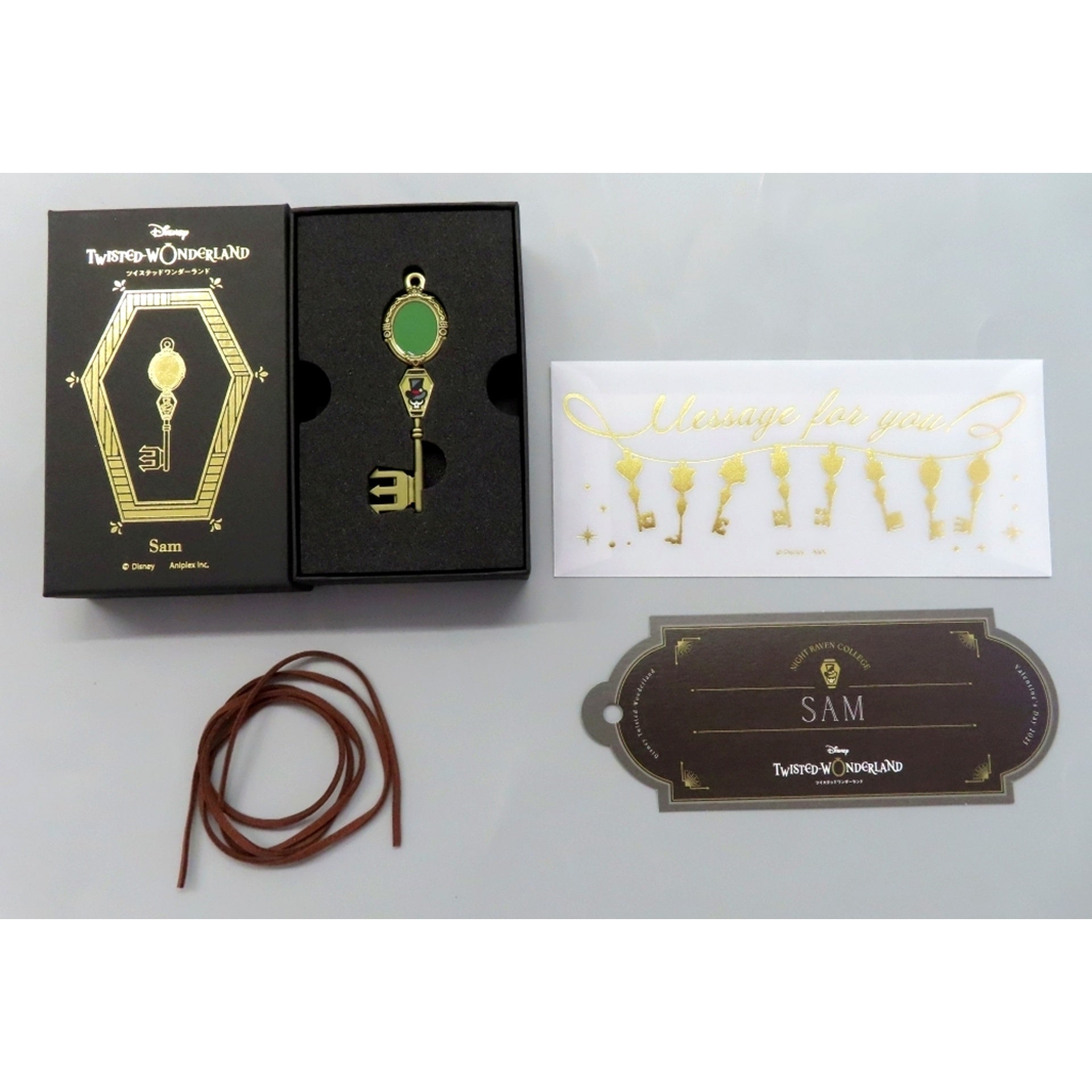 Sam Disney Twisted-Wonderland 4YOU KEY Charm with Message Card Valentine's Day Gift 2025 [USED]