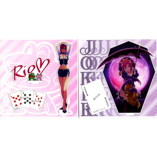 Set of 2 Rio Rollins Tachibana Super Blackjack Smart Slot Super Blackjack Introduction Commemoration! Follow & Repost Campaign Winning Item Acrylic Stand [USED]