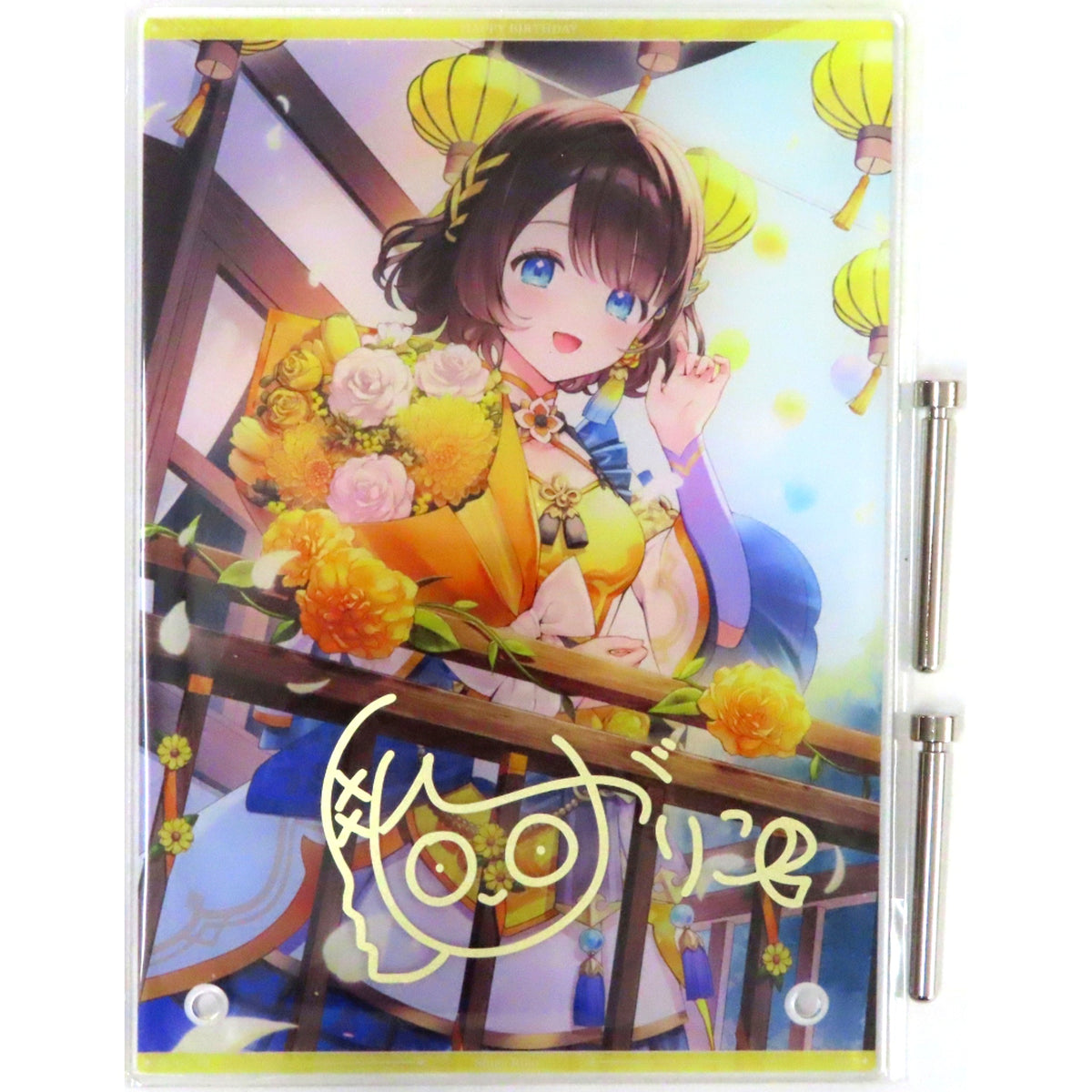 Shiga Riko Single Item A5 Acrylic Panel with Printed Autograph Virtual YouTuber Nijisanji Shiga Riko Birthday 2025 [USED]