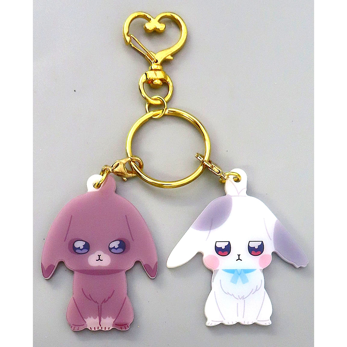 Daifuku Toyama & Satoru Toyama Rabbit Form Wonderful PreCure! Twin Keychain [USED]