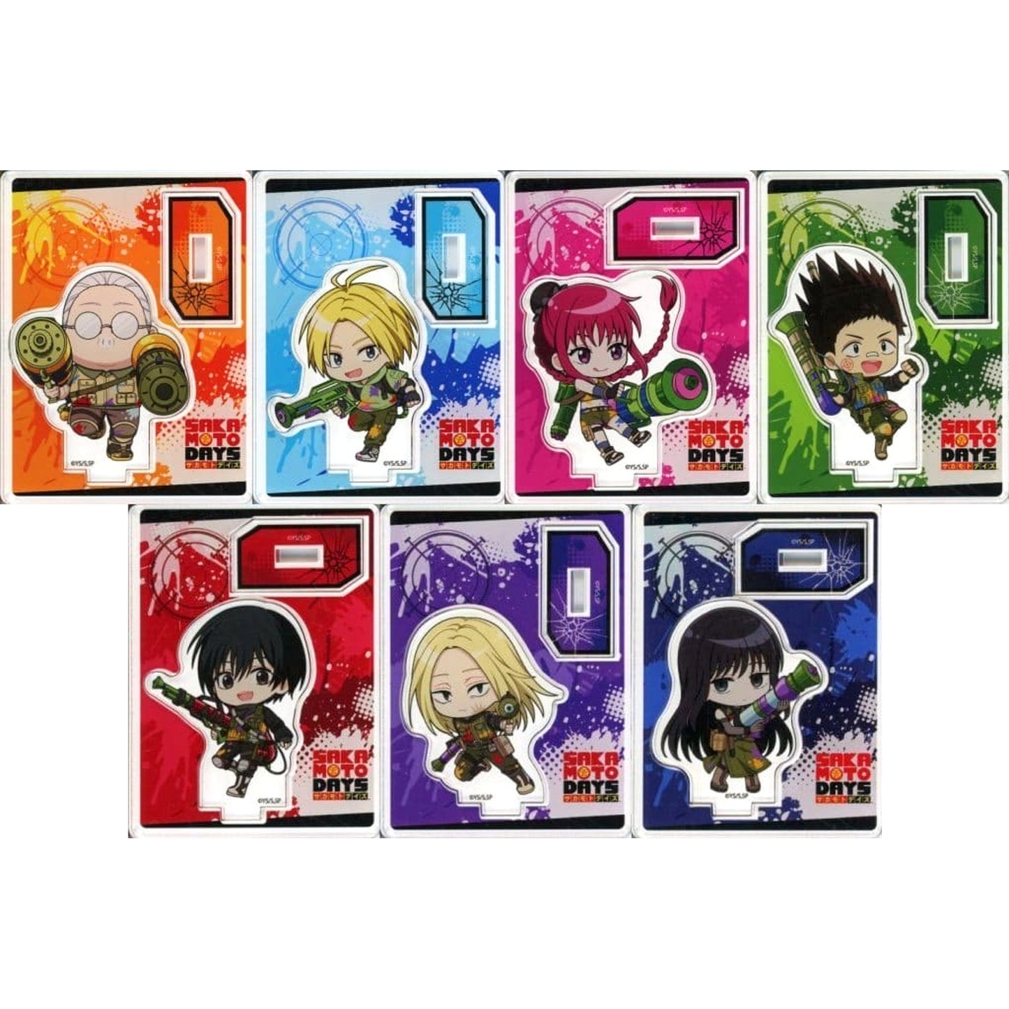 Sakamoto Days Taro Sakamoto & Others All 7 Types Set Trading Acrylic Stand Paintball Mini Character Ver. Anime Japan 2025 Limited Acrylic Stands [USED]