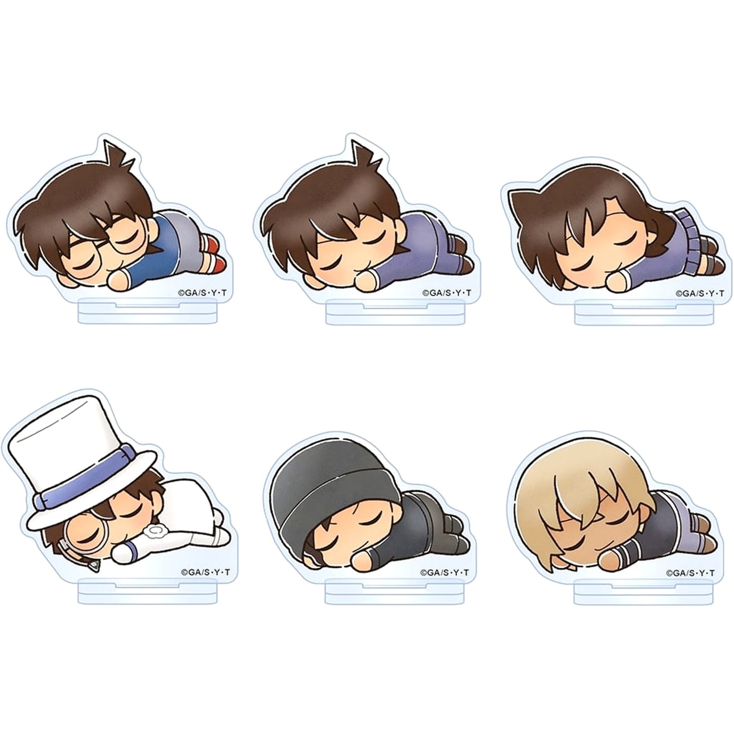 Detective Conan Conan Edogawa & Others All 6 Types Set Nemunemu Kororin Acrylic Stand Vol.1 Acrylic Stands [USED]