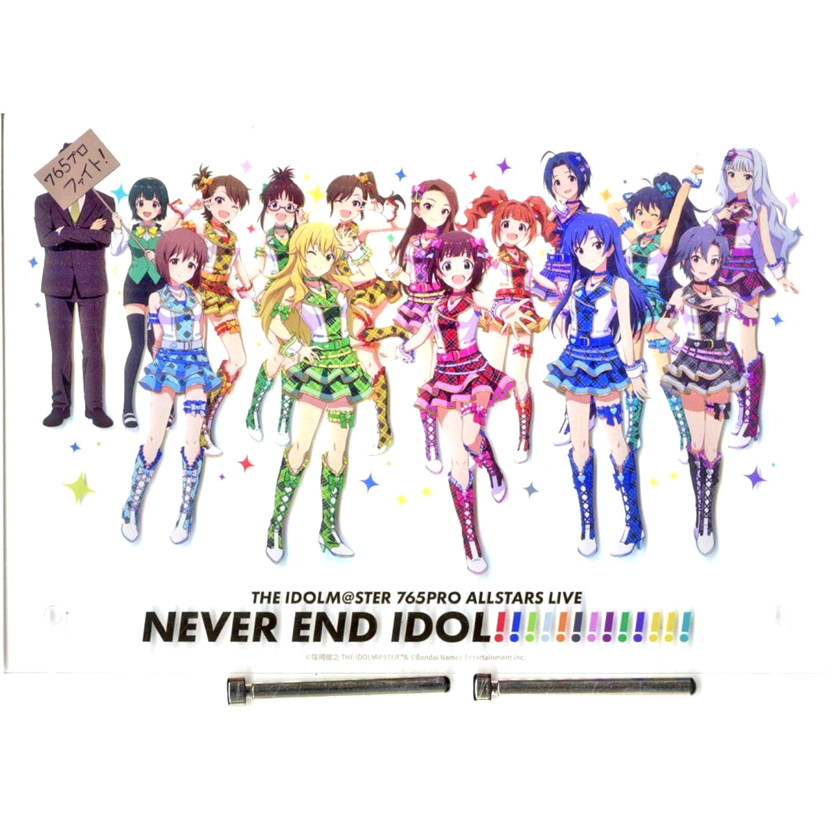 All Characters The Idolmaster 765Pro Allstars Live Never End Idol Official Acrylic Panel [USED]