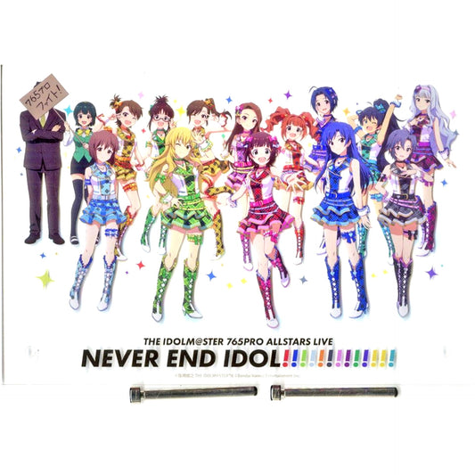 All Characters The Idolmaster 765Pro Allstars Live Never End Idol Official Acrylic Panel [USED]