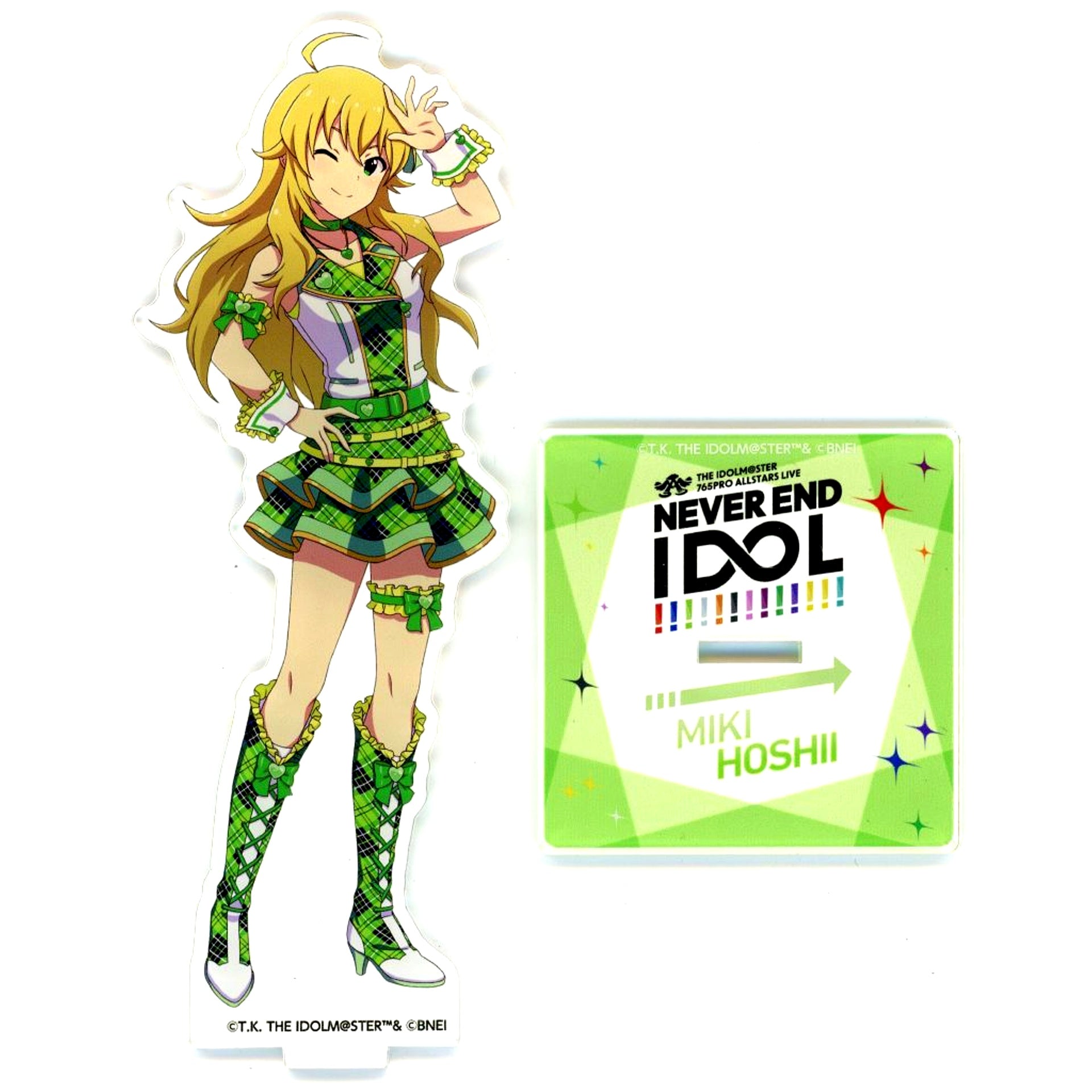 Miki Hoshii The Idolmaster 765Pro Allstars Live Never End Idol!!!!!!!!!!!!! Official Acrylic Stand [USED]