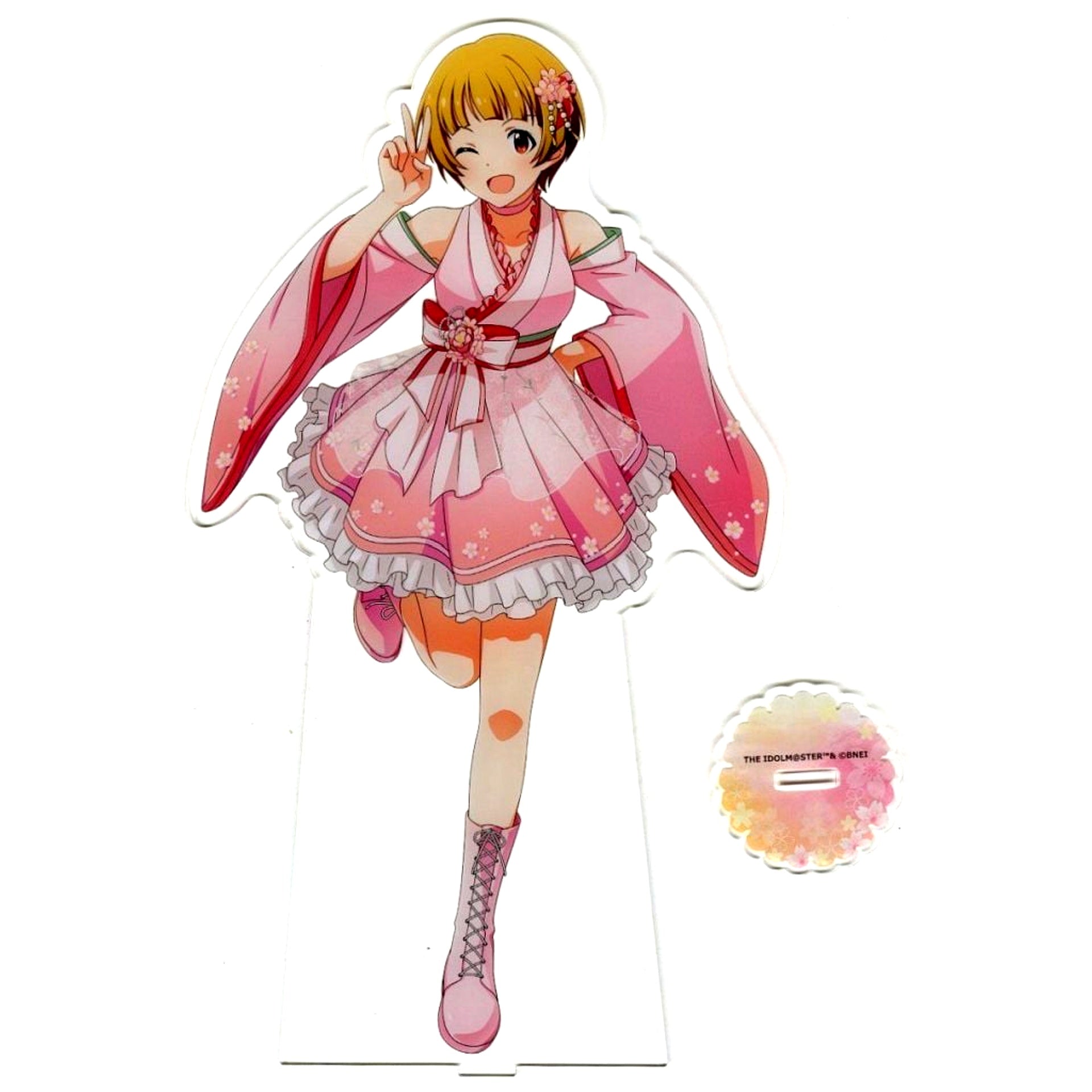 Noriko Fukuda THE IDOLM@STER MILLION LIVE! Big Acrylic Stand x Karaoke no Tetsujin SAKURA PARTY [USED]
