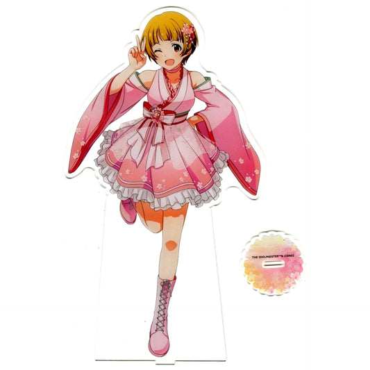 Noriko Fukuda THE IDOLM@STER MILLION LIVE! Big Acrylic Stand x Karaoke no Tetsujin SAKURA PARTY [USED]