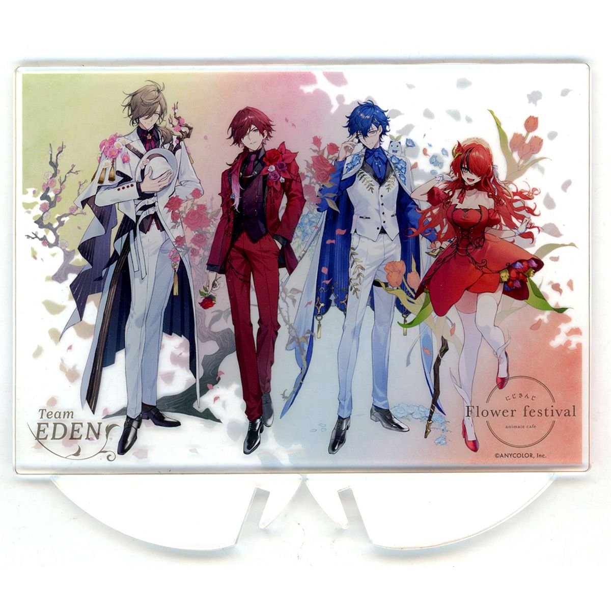 Eden Group Acrylic Visual Panel Virtual YouTuber Nijisanji Flower Festival x Animate Cafe [USED]
