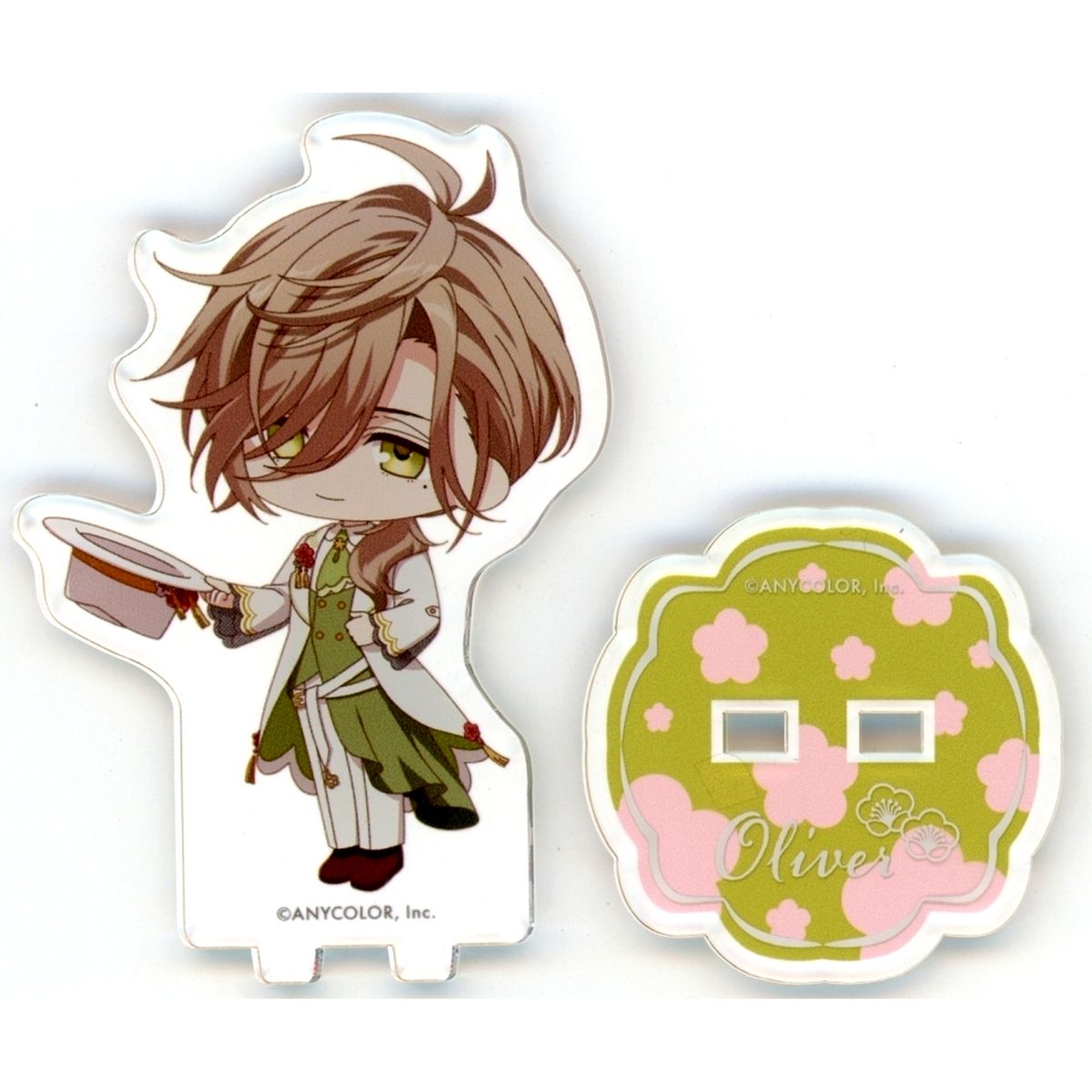 Oliver Evans Mini Acrylic Stand Virtual YouTuber Nijisanji Flower festival x animate cafe [USED]