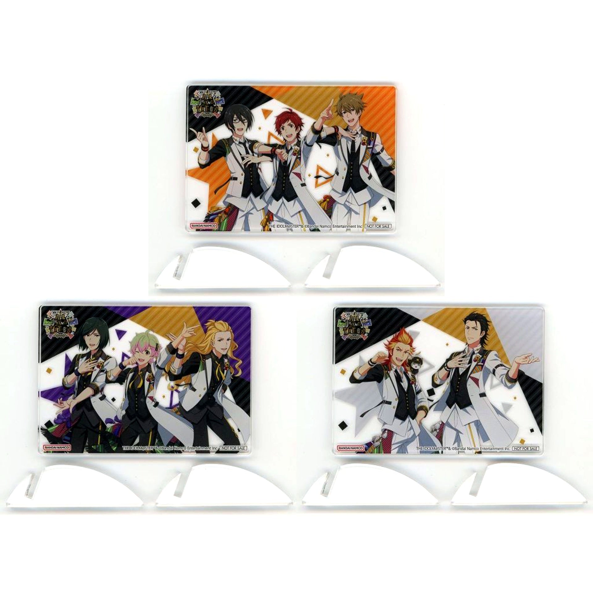 Set of 3 DRAMATIC STARS Sai Shinsoku Ikkon THE IDOLM@STER SideM Acrylic Stand 8th STAGE ALL H@NDS TOGETHER LIVE Rakuten Books Bonus [USED]