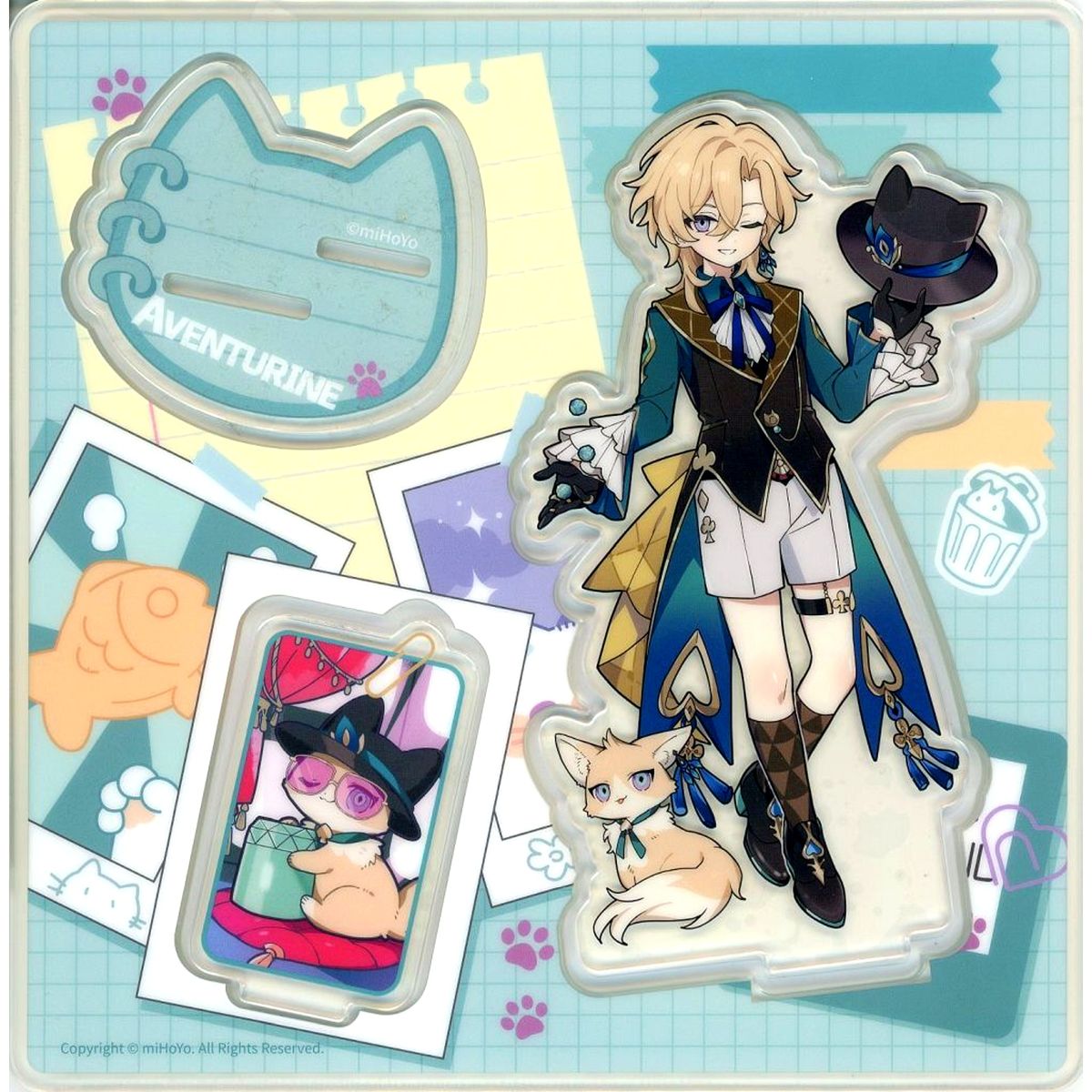 Aventurine Honkai: Star Rail Little Cats Series Acrylic Stand [USED]