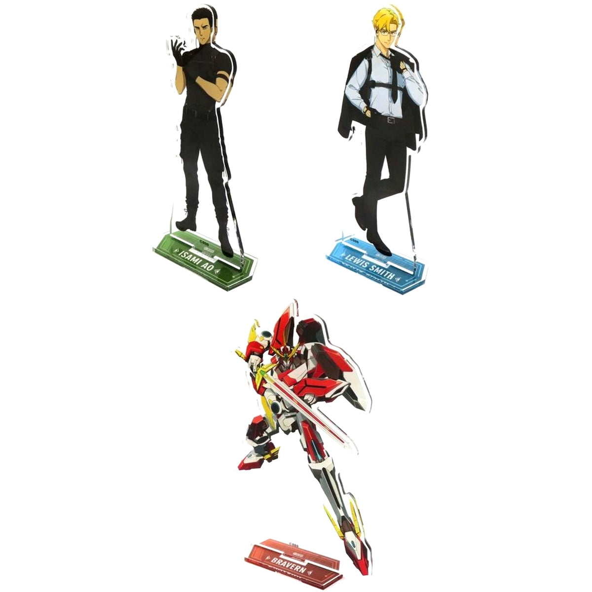 Set of 3 Acrylic Stand Rakuten Collection Brave Bang Bravern! B Prize [USED]