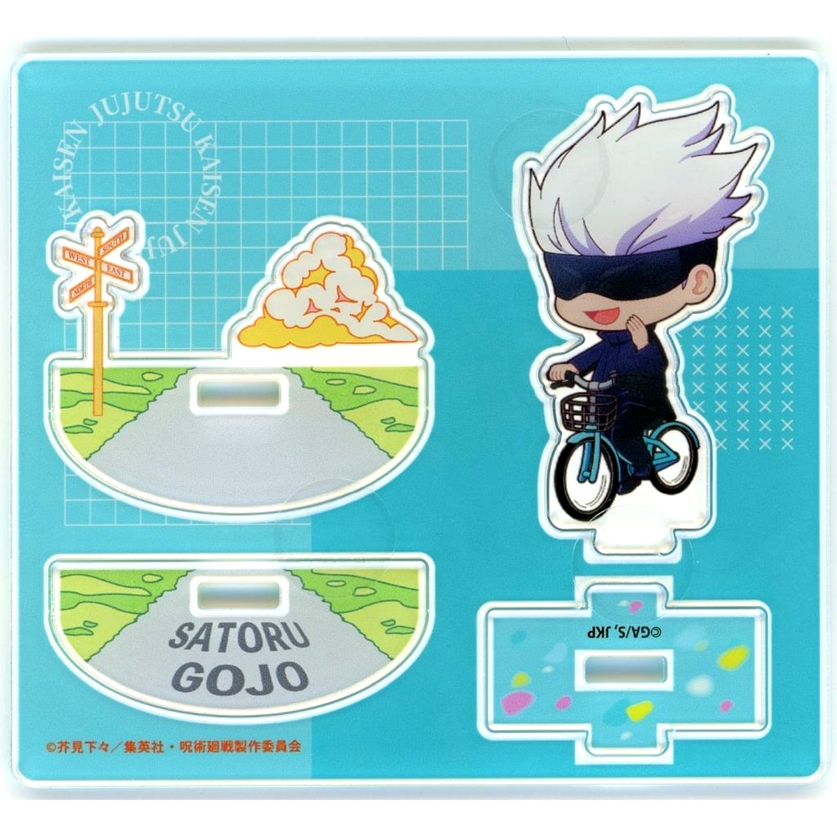 Satoru Gojo Riding Ver. Jujutsu Kaisen POP UP SHOP Cycling Vol. 2 Chibi Character Swaying Acrylic Stand [USED]