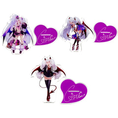 Set of 3 A Prize Just Right! BIG Acrylic Stand A Konami Premium Kuji ONLINE Full of Grim Aloe Kuji [USED]