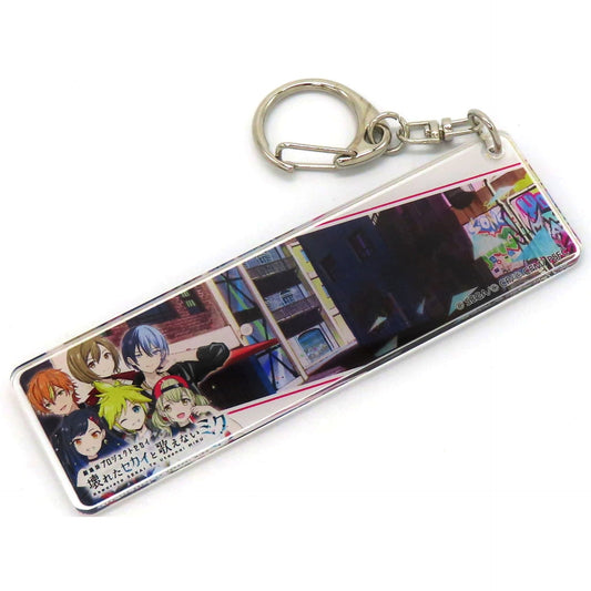 Colorful Stage! The Movie: A Miku Who Can't Sing x Chunithm Verse Vivid Bad Squad Nameplate Style Acrylic Keychain Point Exchange Prize from Collaboration Goods Giveaway Campaign Keychains [USED]
