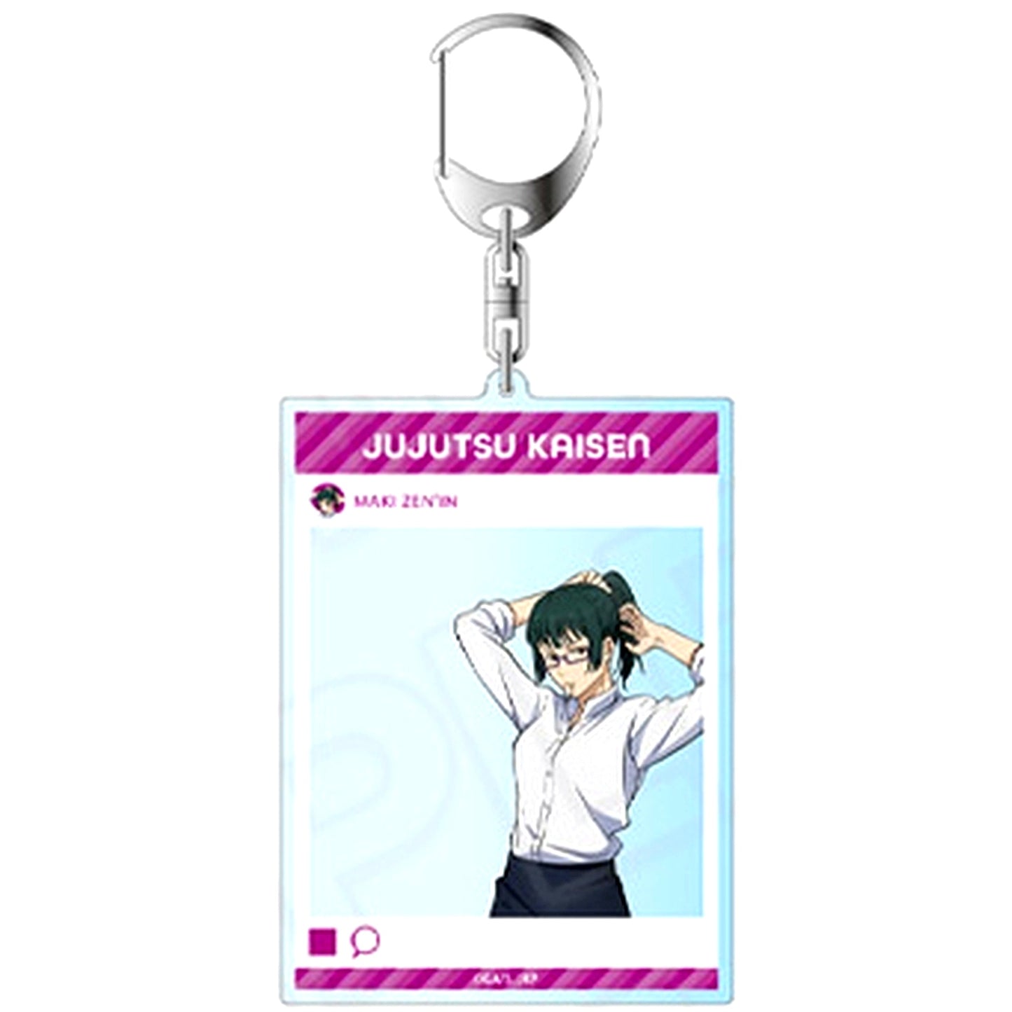 Maki Zen'in Jujutsu Kaisen Instant Photo Style Keychain Morning ver. [USED]