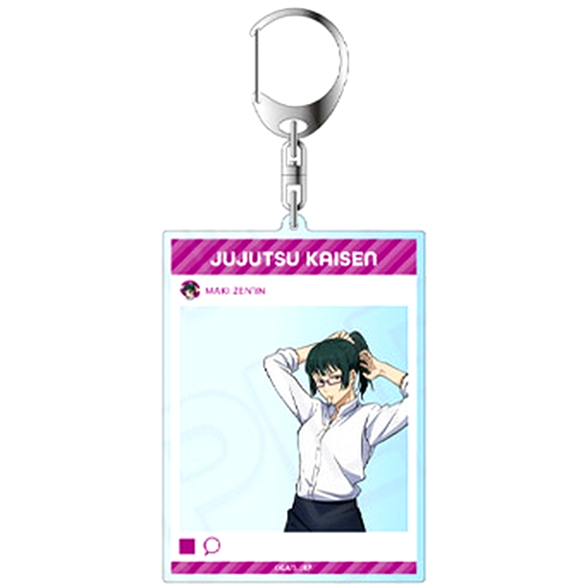 Maki Zen'in Jujutsu Kaisen Instant Photo Style Keychain Morning ver. [USED]